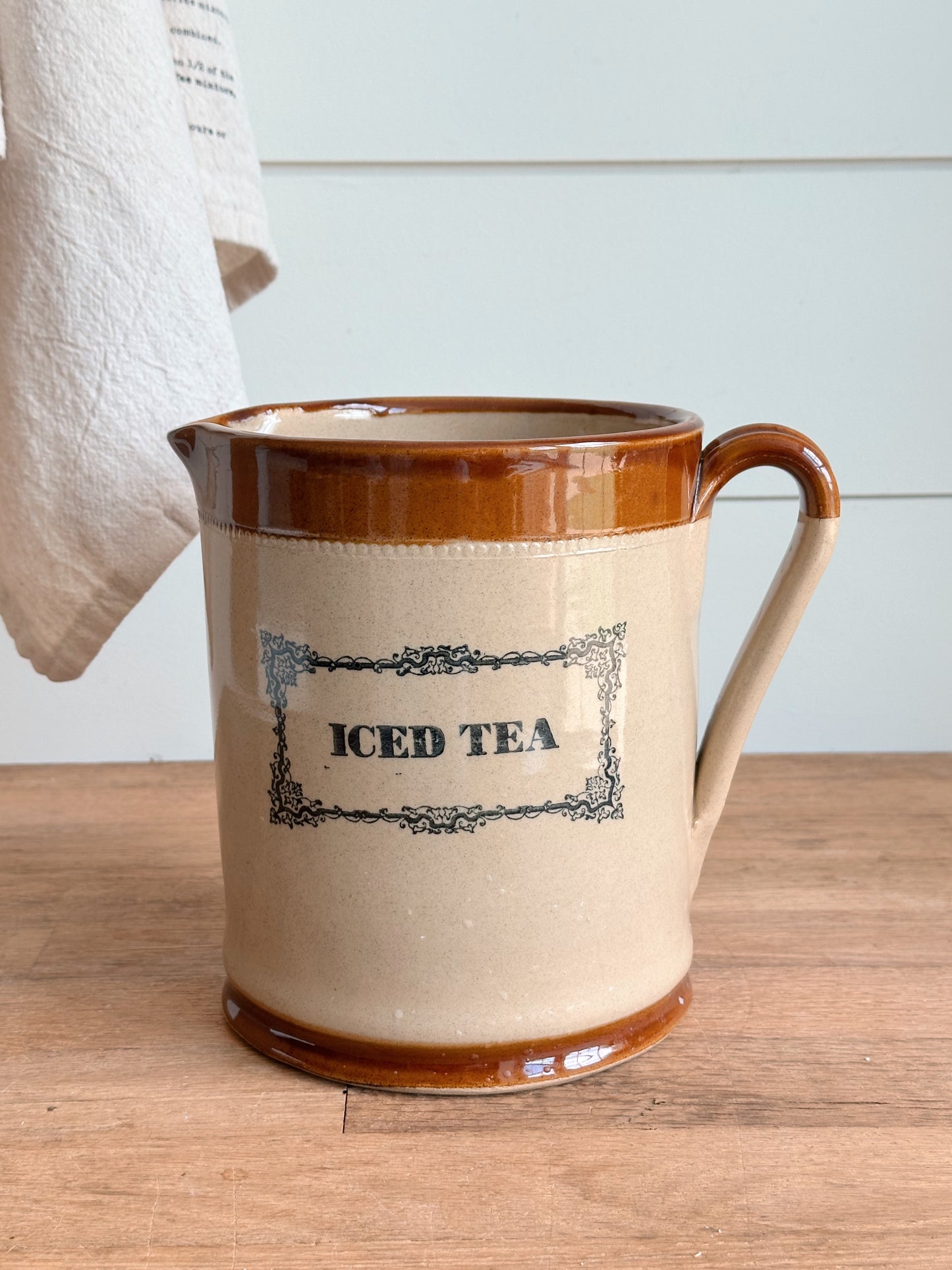 Vintage English Moira Iced Tea Pitcher