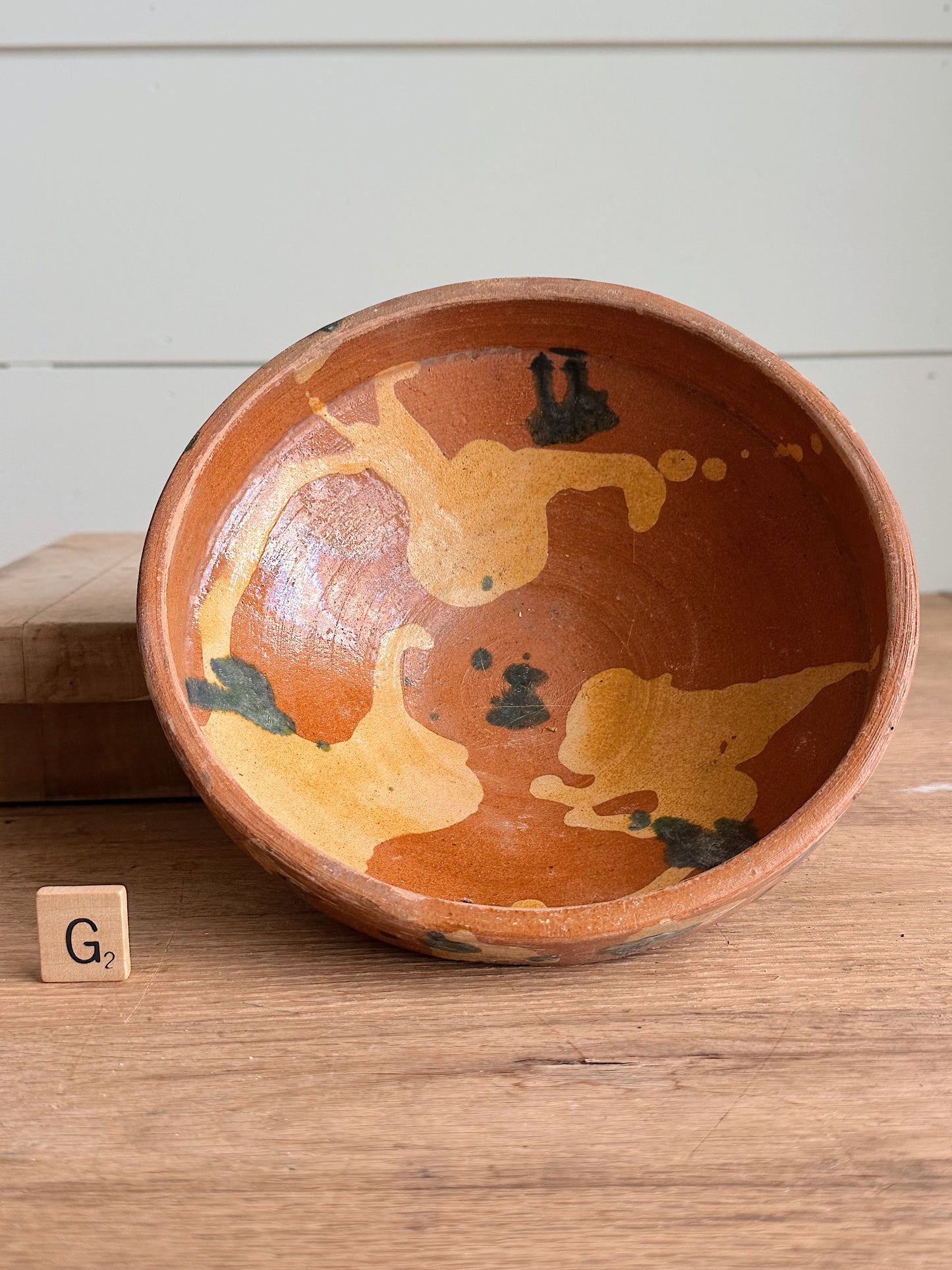 Vintage Hand Painted Clay Bowls