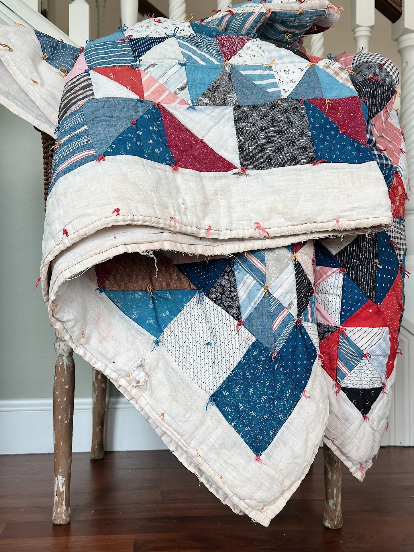 Vintage Handtied Patchwork Quilt
