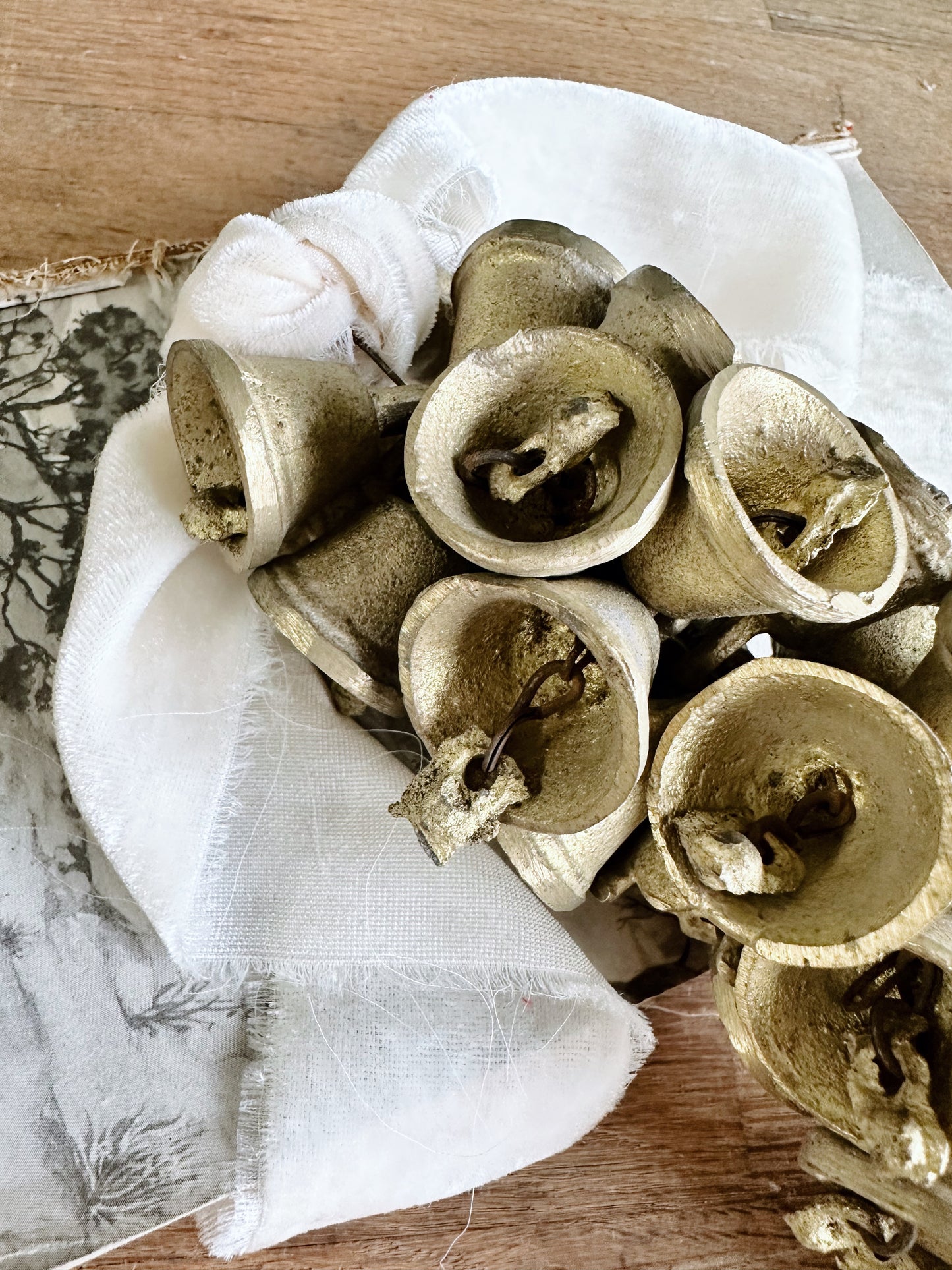 Gorgeous Collection of Vintage Cast Brass Bells