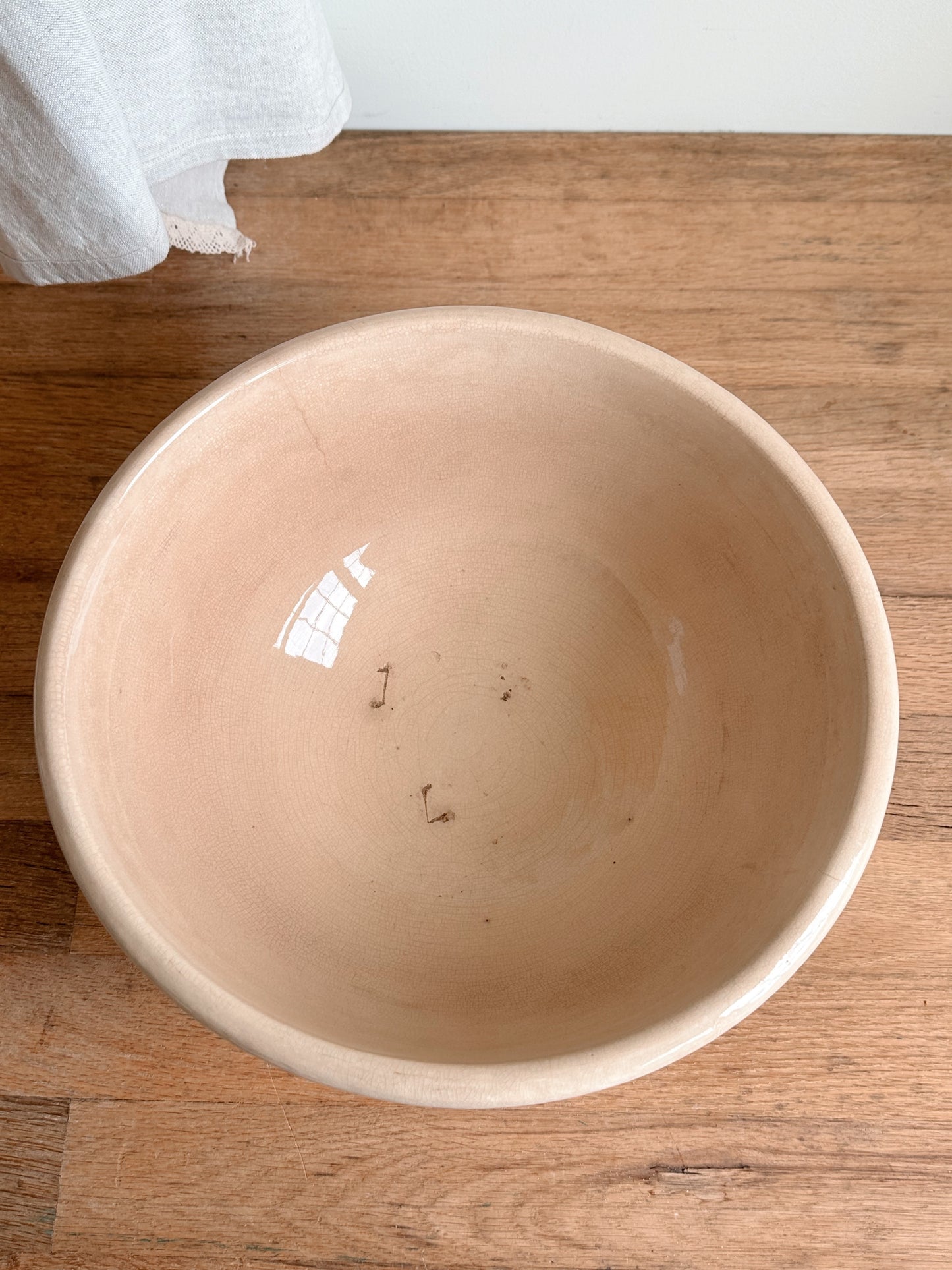 Big Beautiful Vintage Stoneware Bowl