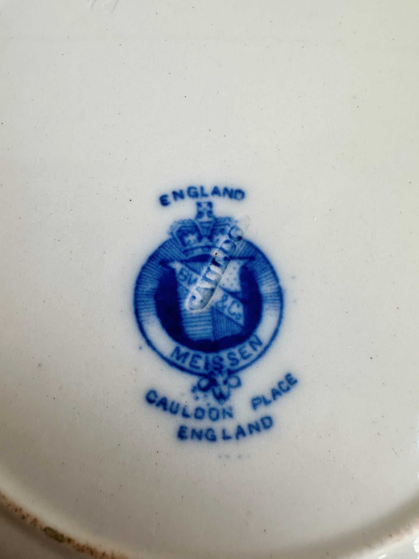 Pair of Antique English Onion Ware Plates
