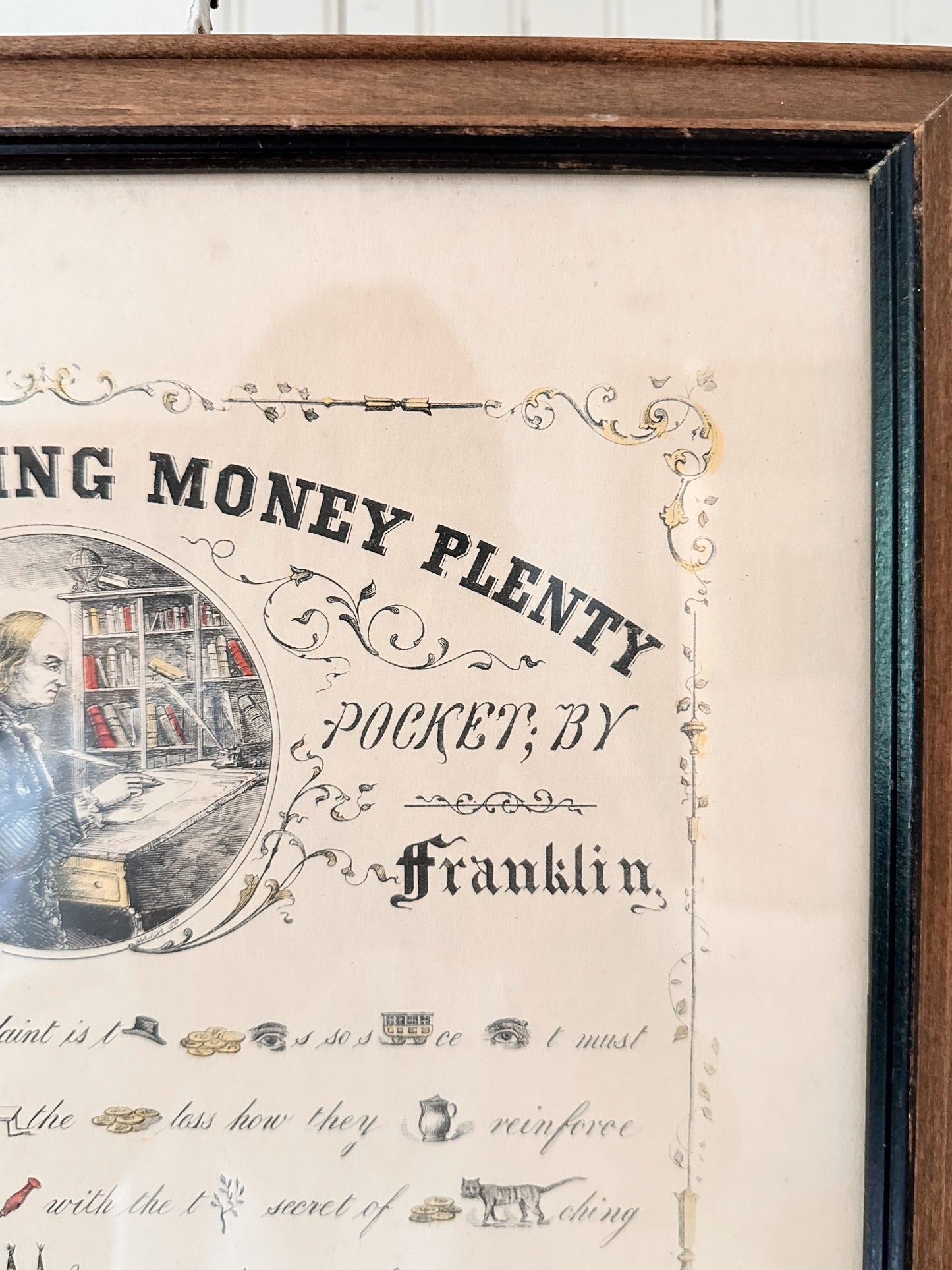 Vintage 1930 Framed Print of “The Art of Making Money”