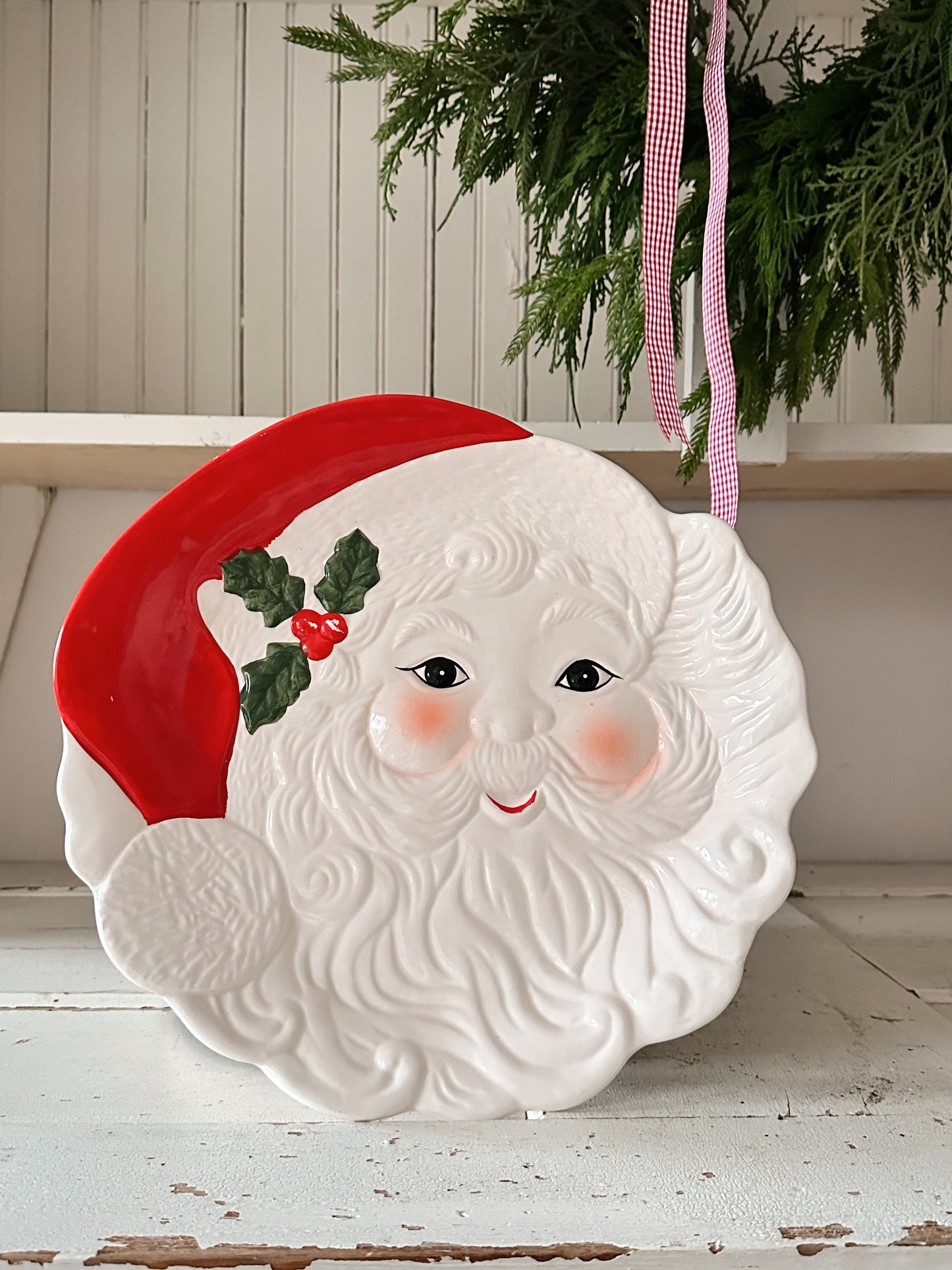 Large Vintage Santa Platter