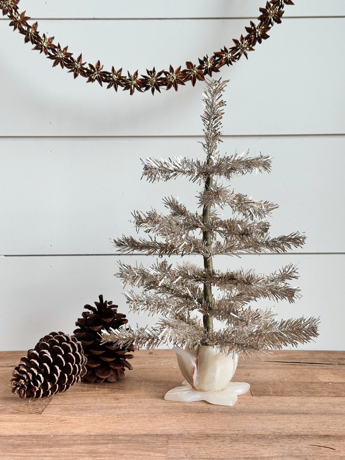 Vintage Marble Tinsel Tree