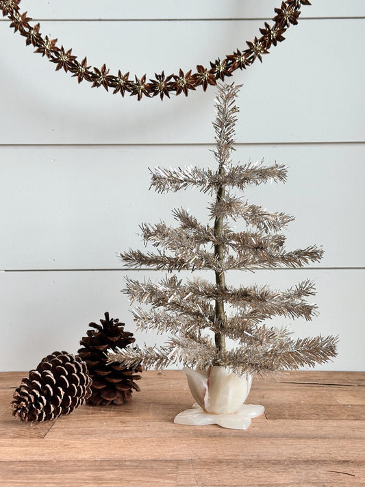 Vintage Marble Tinsel Tree