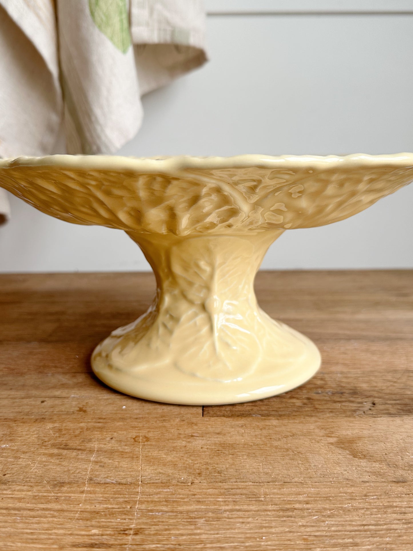 Vintage Yellow Cabbageware Compote