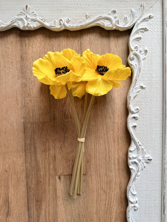 Real Touch Petite Poppies, Yellow