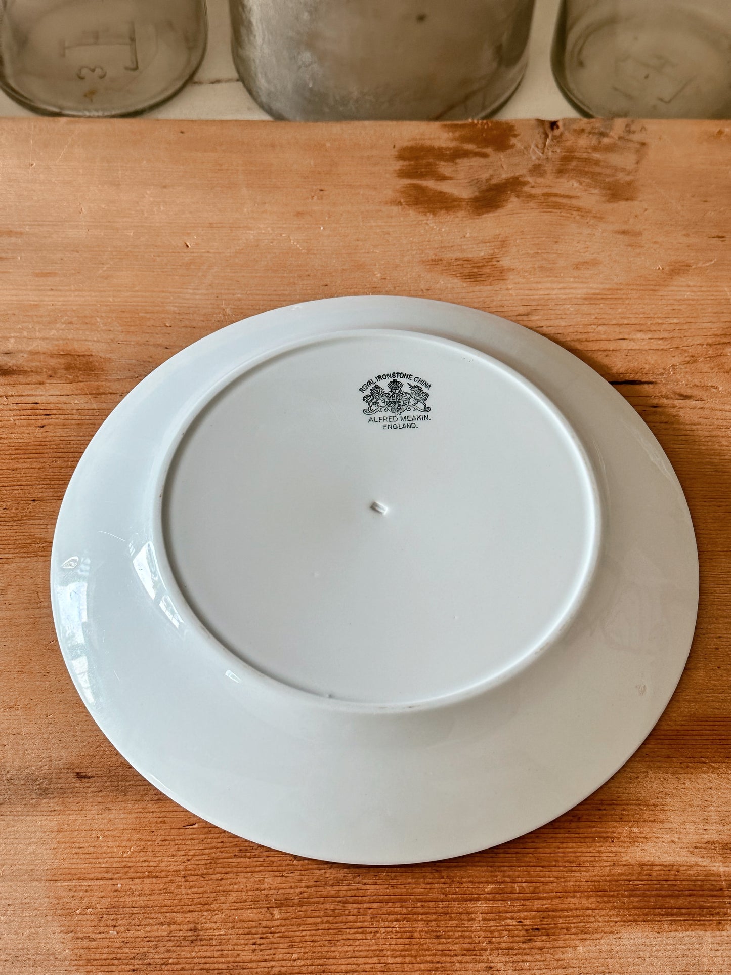 Stack of Four Antique Ironstone DinnerPlates