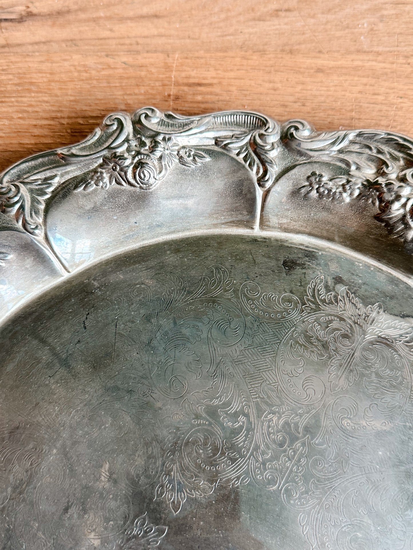 Vintage Silver Plate Serving Tray