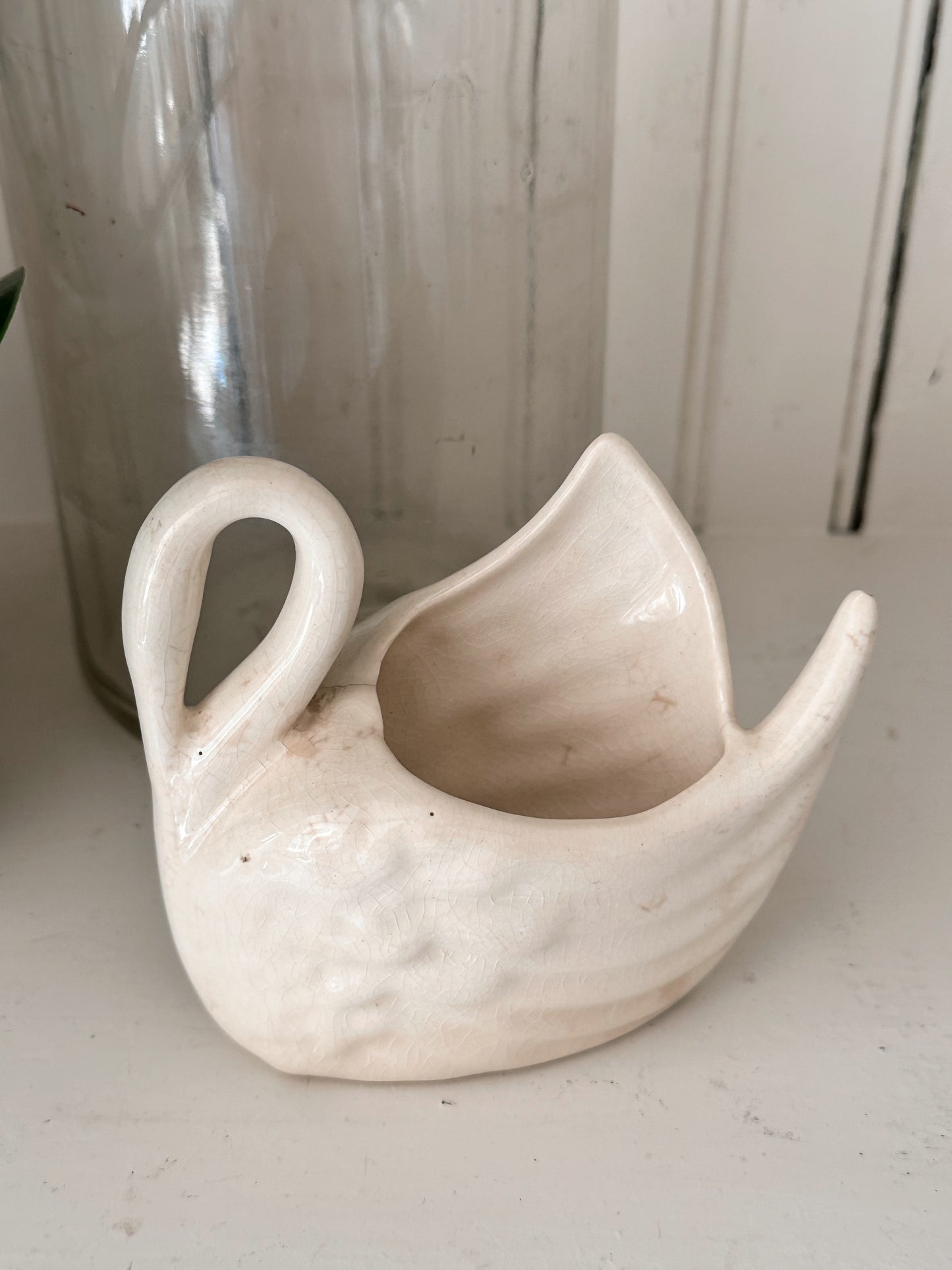 Vintage Swan Planter