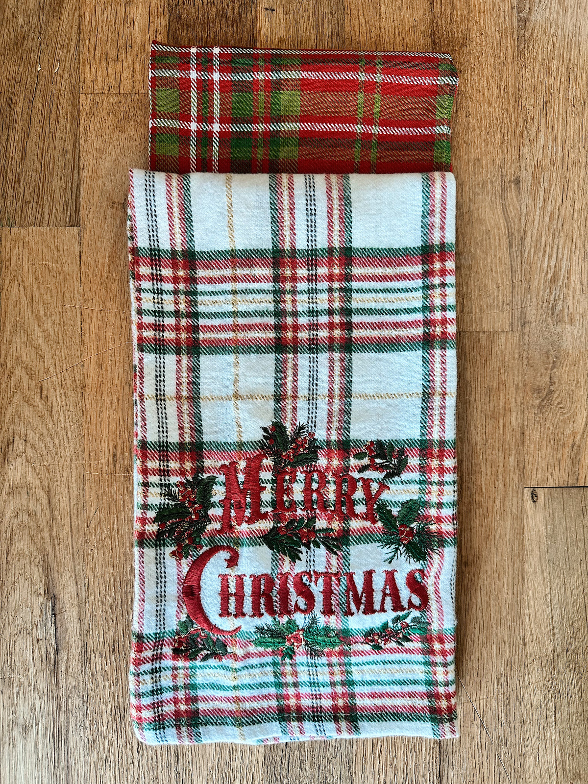 Christmas Plaid Tea Towels
