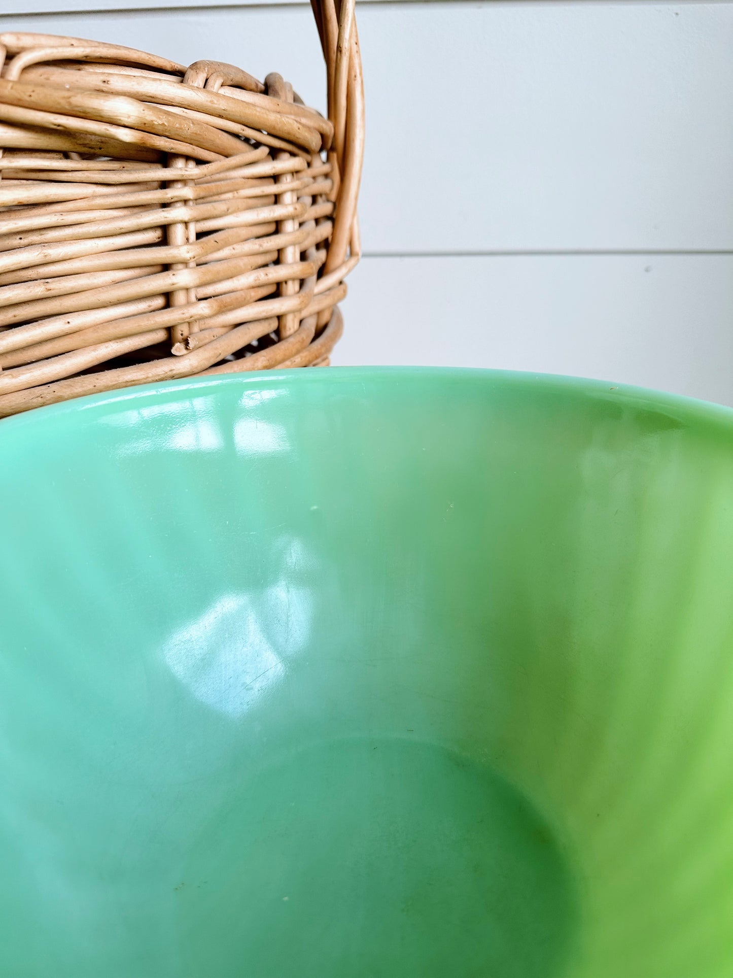 Vintage Fire King Jadeite Swirl Bowl