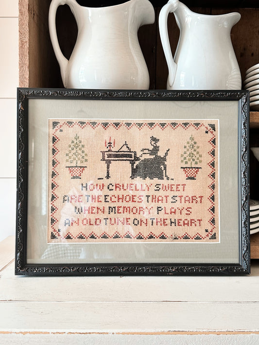Professionally Framed & Matted Vintage Needle Work