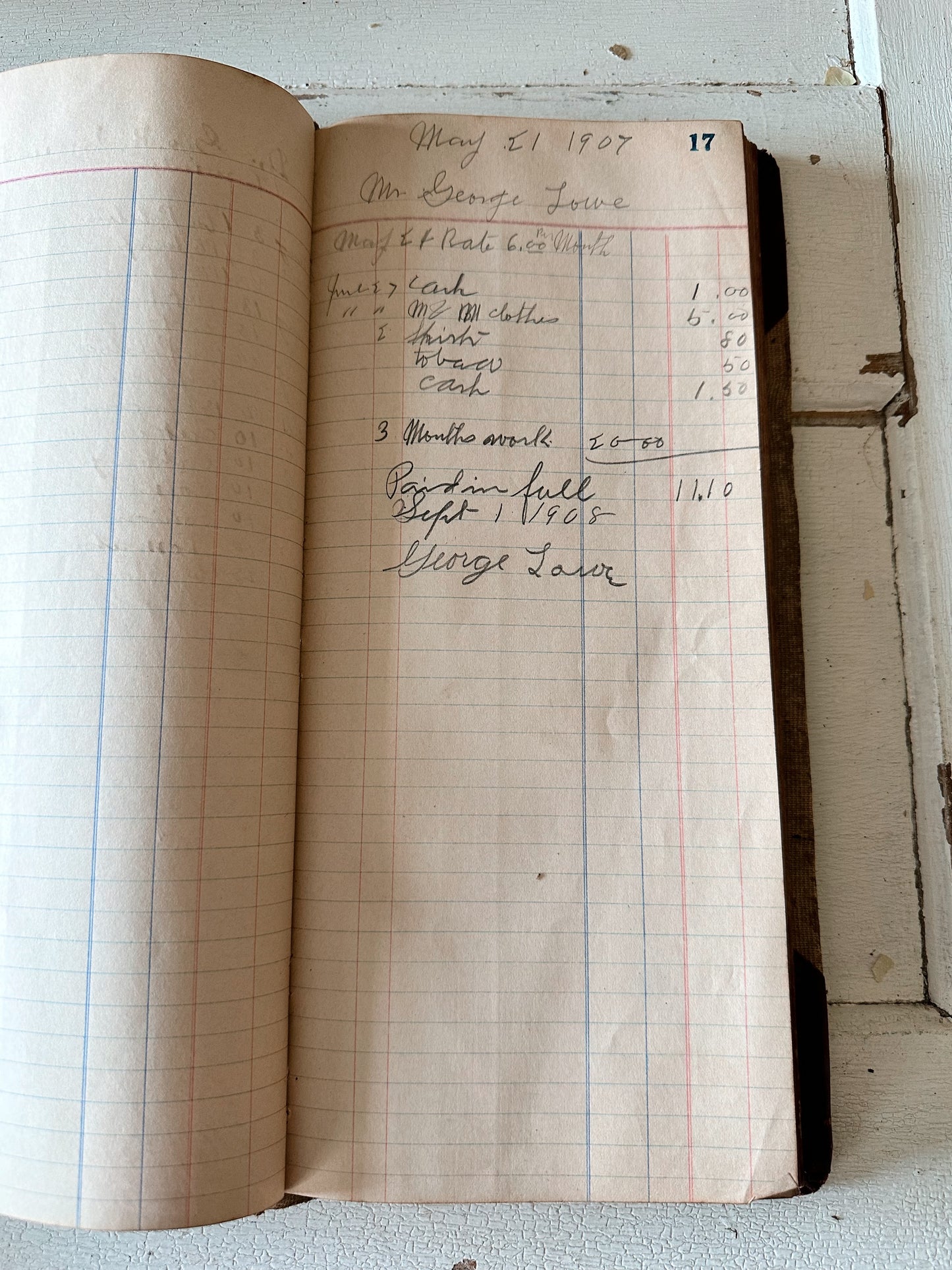 1907 Antique Ledger