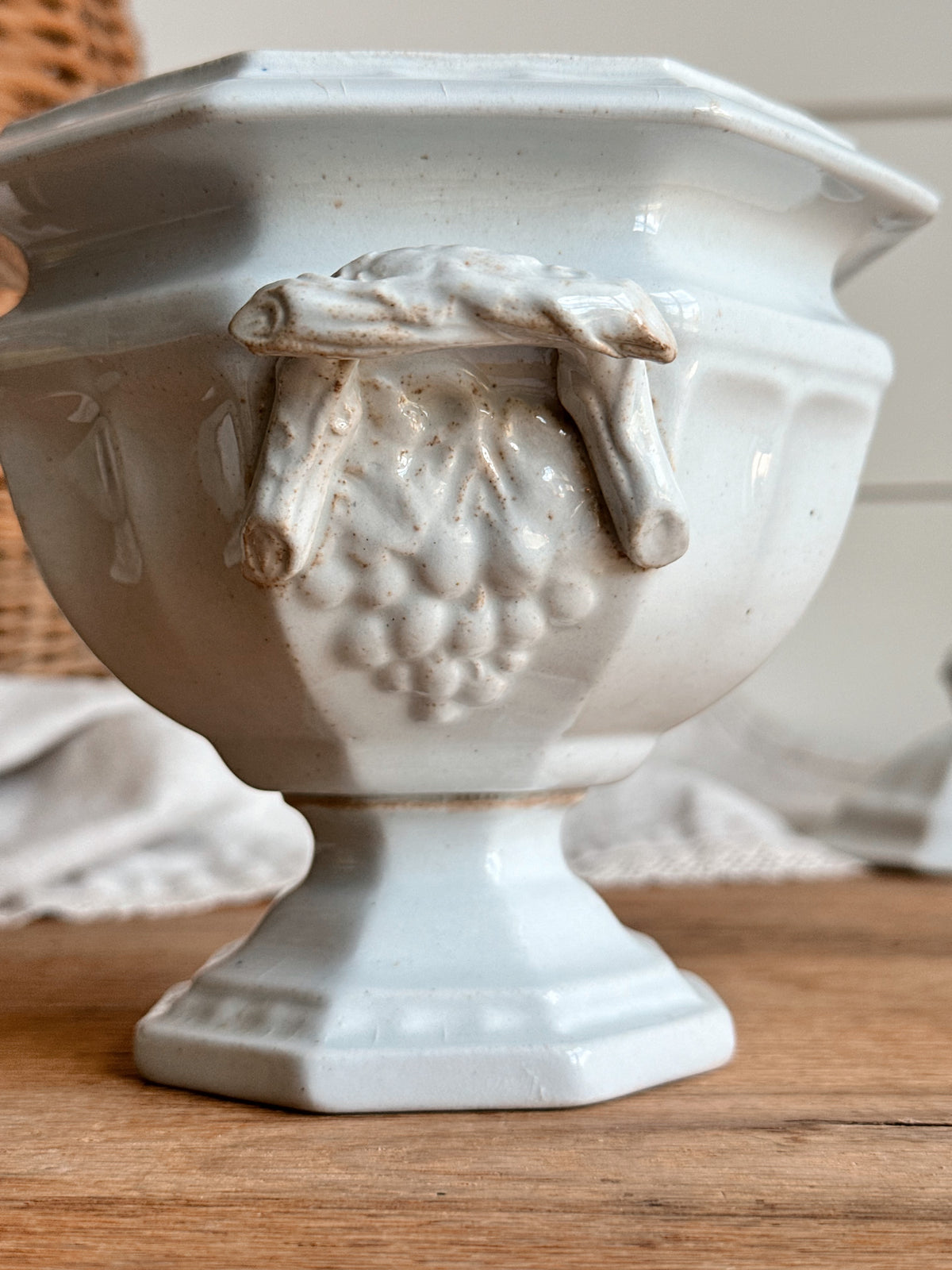 Antique Ironstone Sauce Tureen