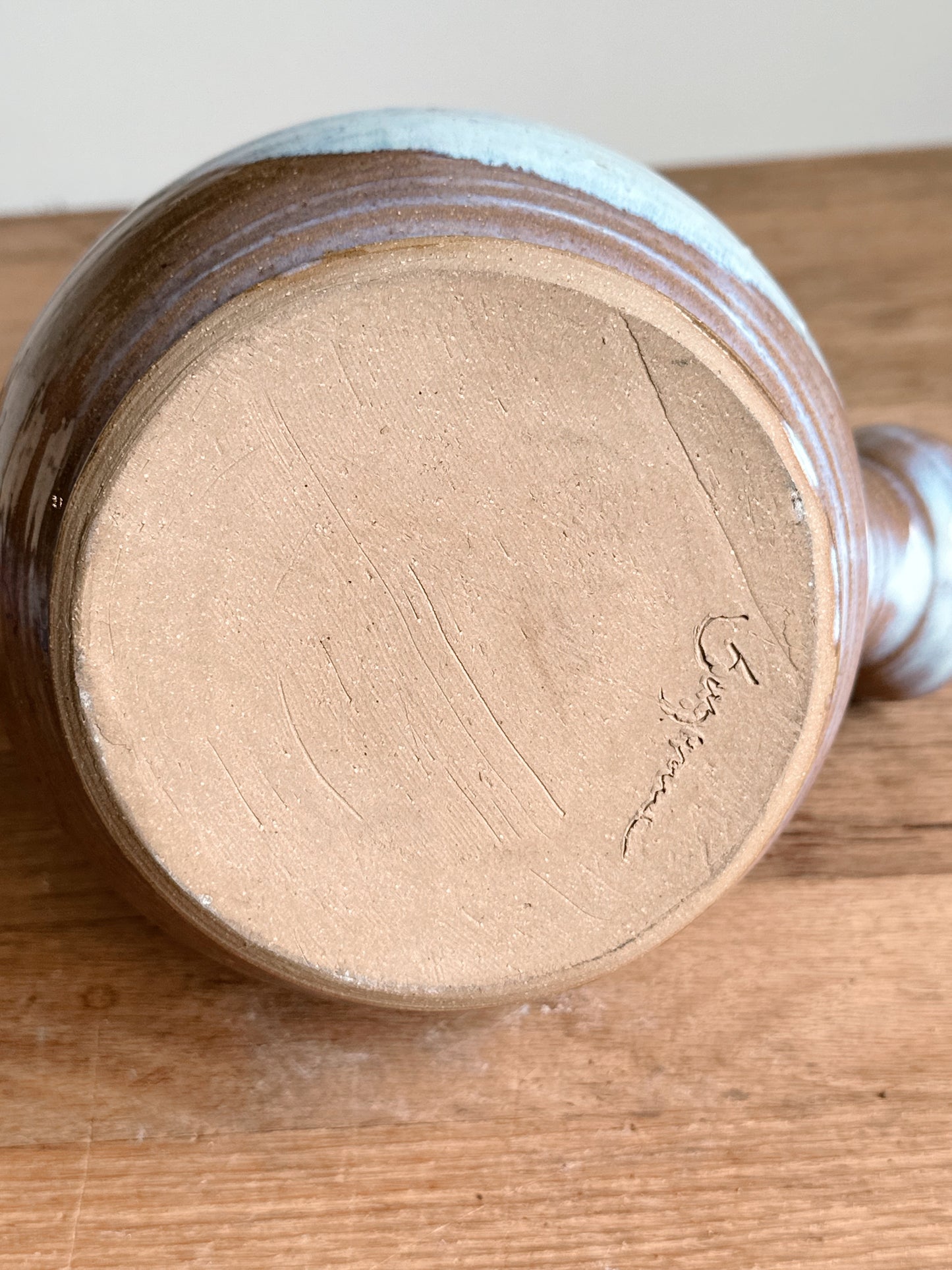 Found Hand Thrown Watering Jug