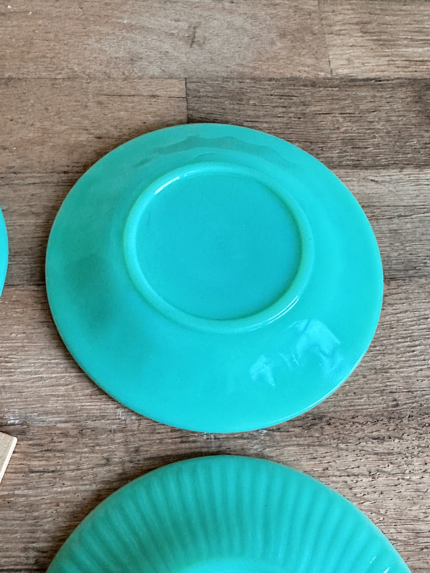 Set of Four Vintage Jadeite Saucers