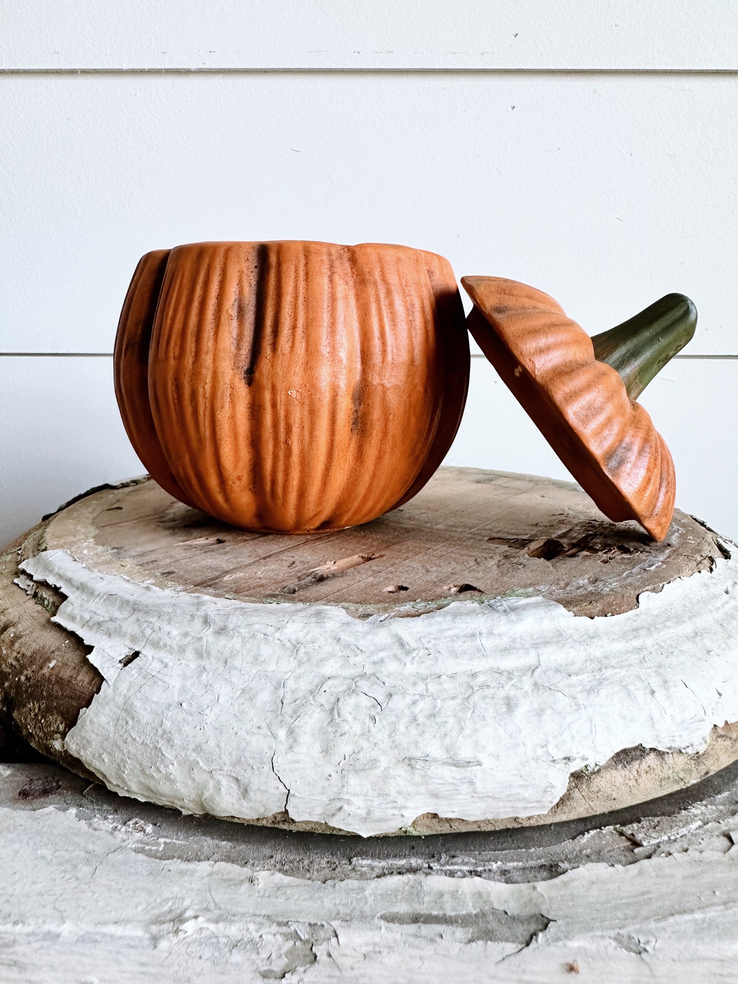 Hand Poured Pumpkin Chai Candle in a Darling Pumpkin Canister