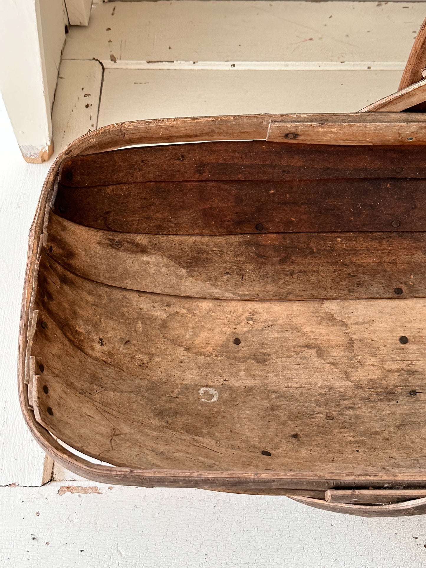 Vintage Sussex Wood Garden Trug