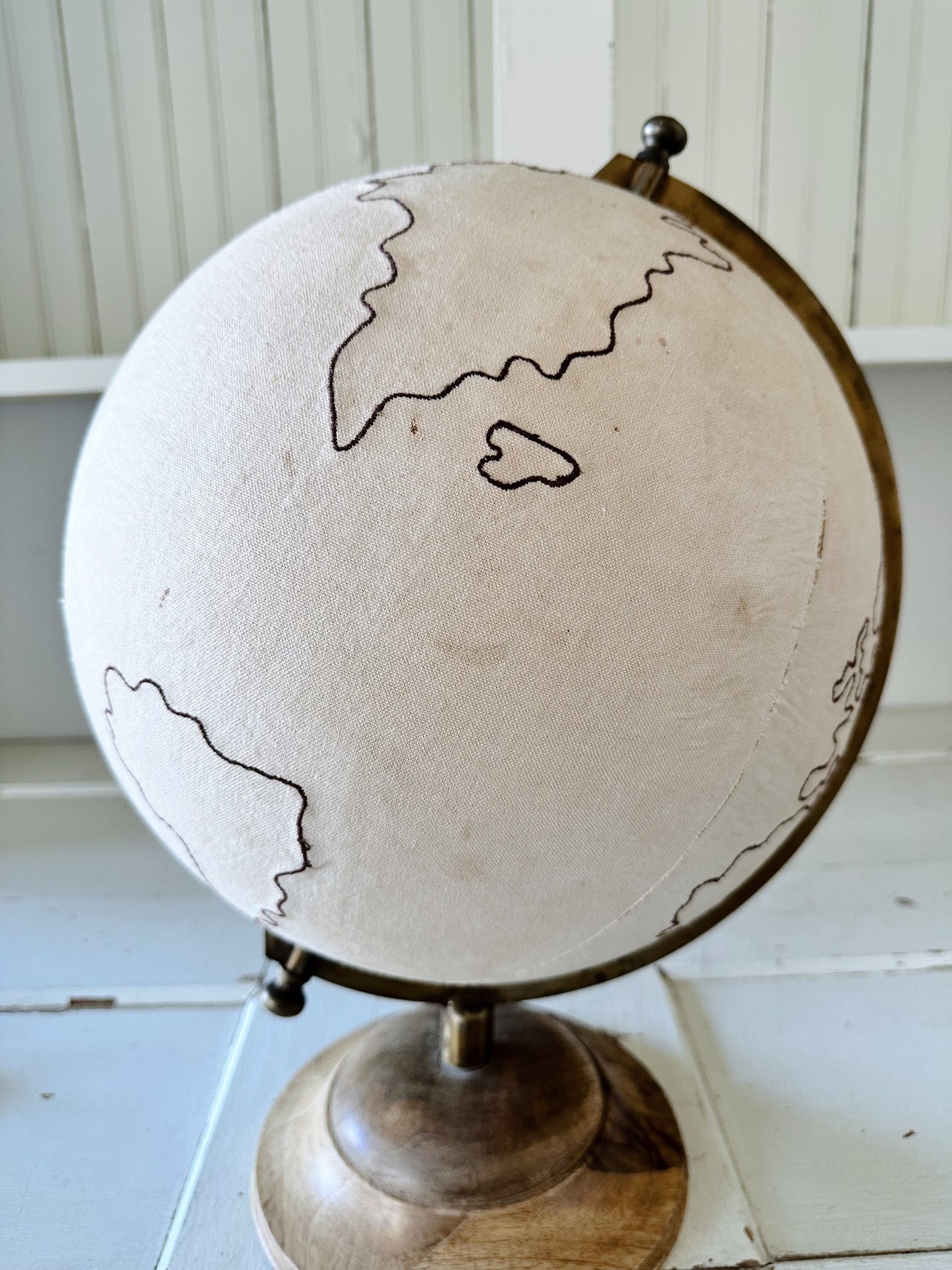 Beautiful Vintage Canvas Globe