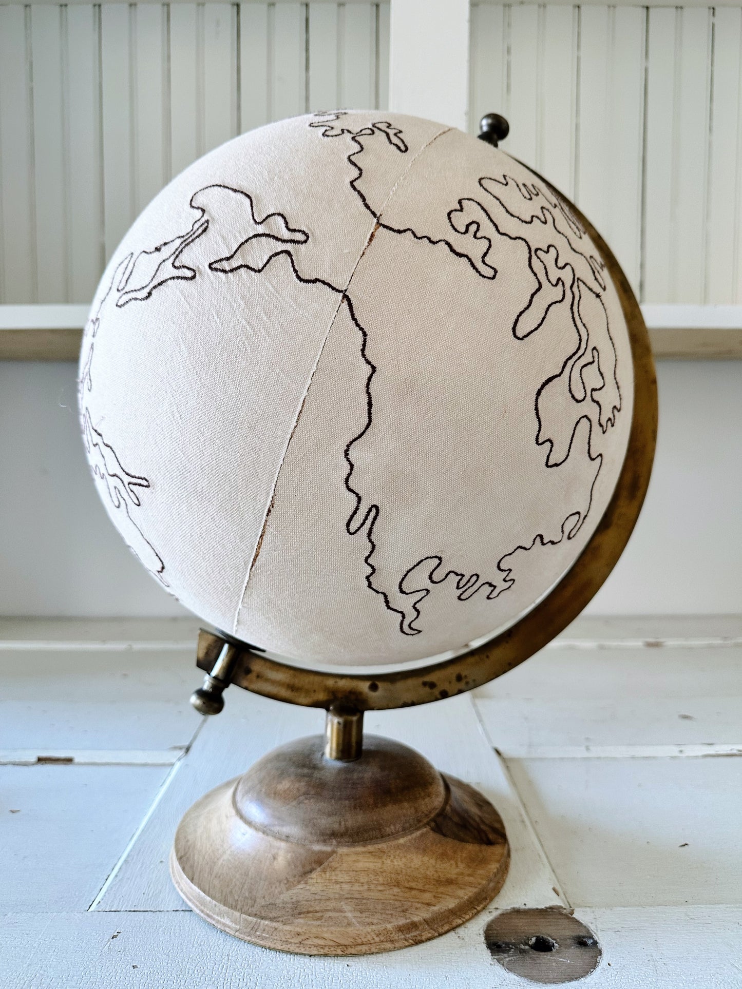 Beautiful Vintage Canvas Globe