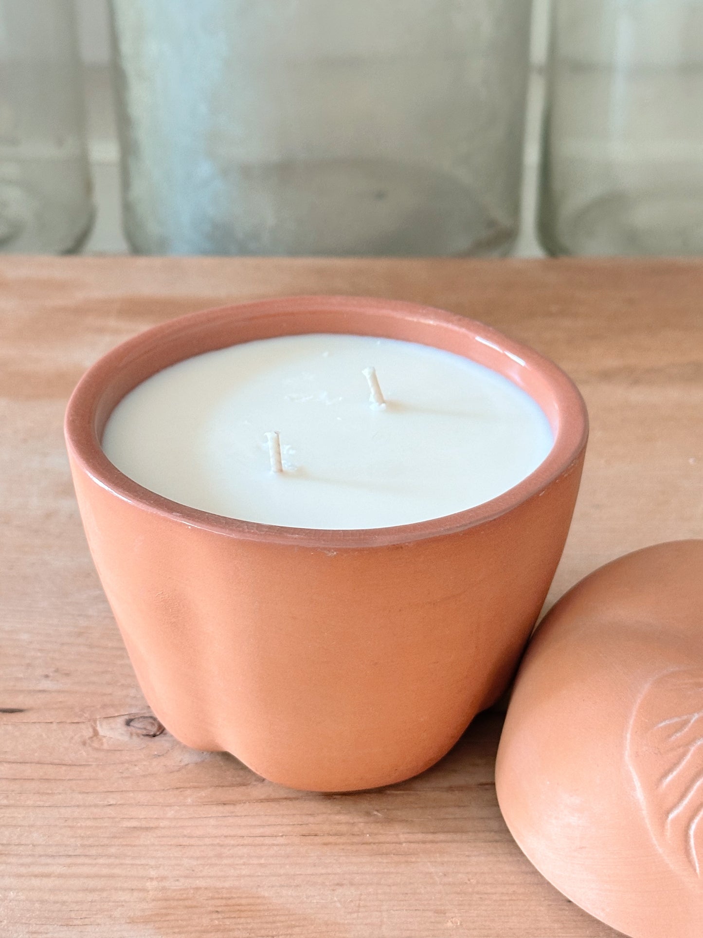 Apple Orchard Candle in a Terra Cotta Apple Canister