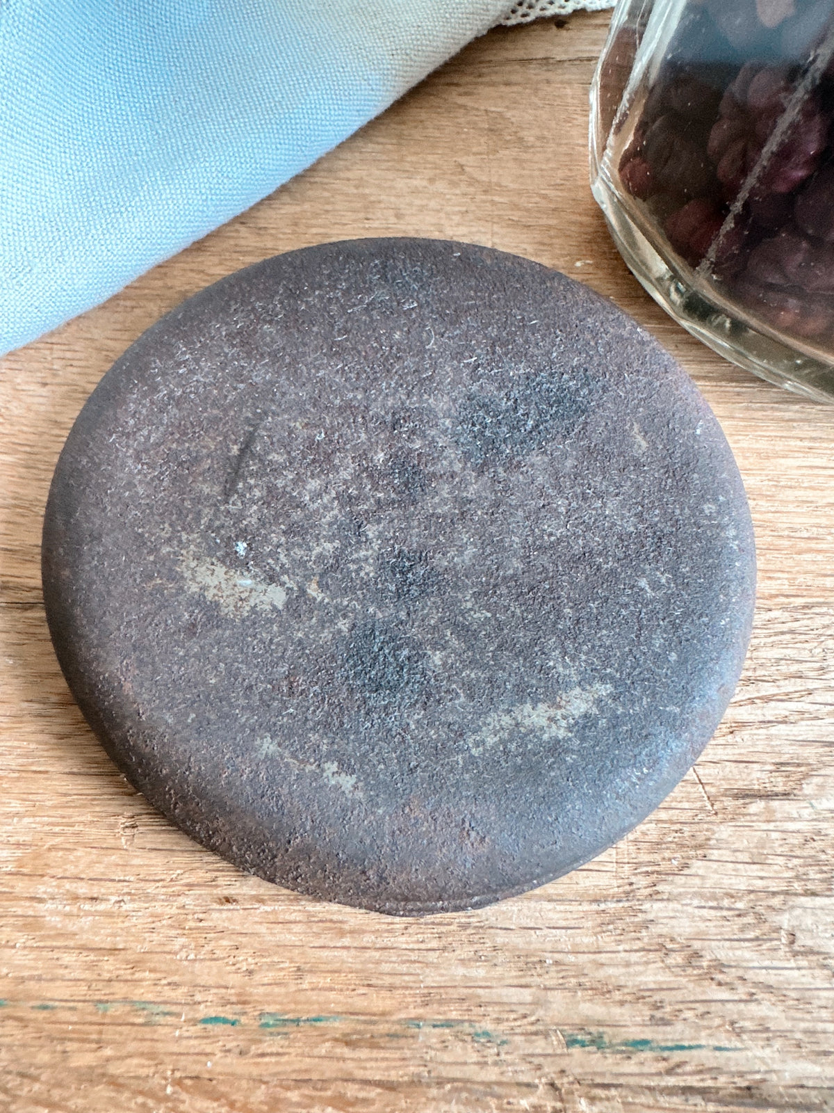 Antique Coffee Canister Filled with Dried Putka Pods