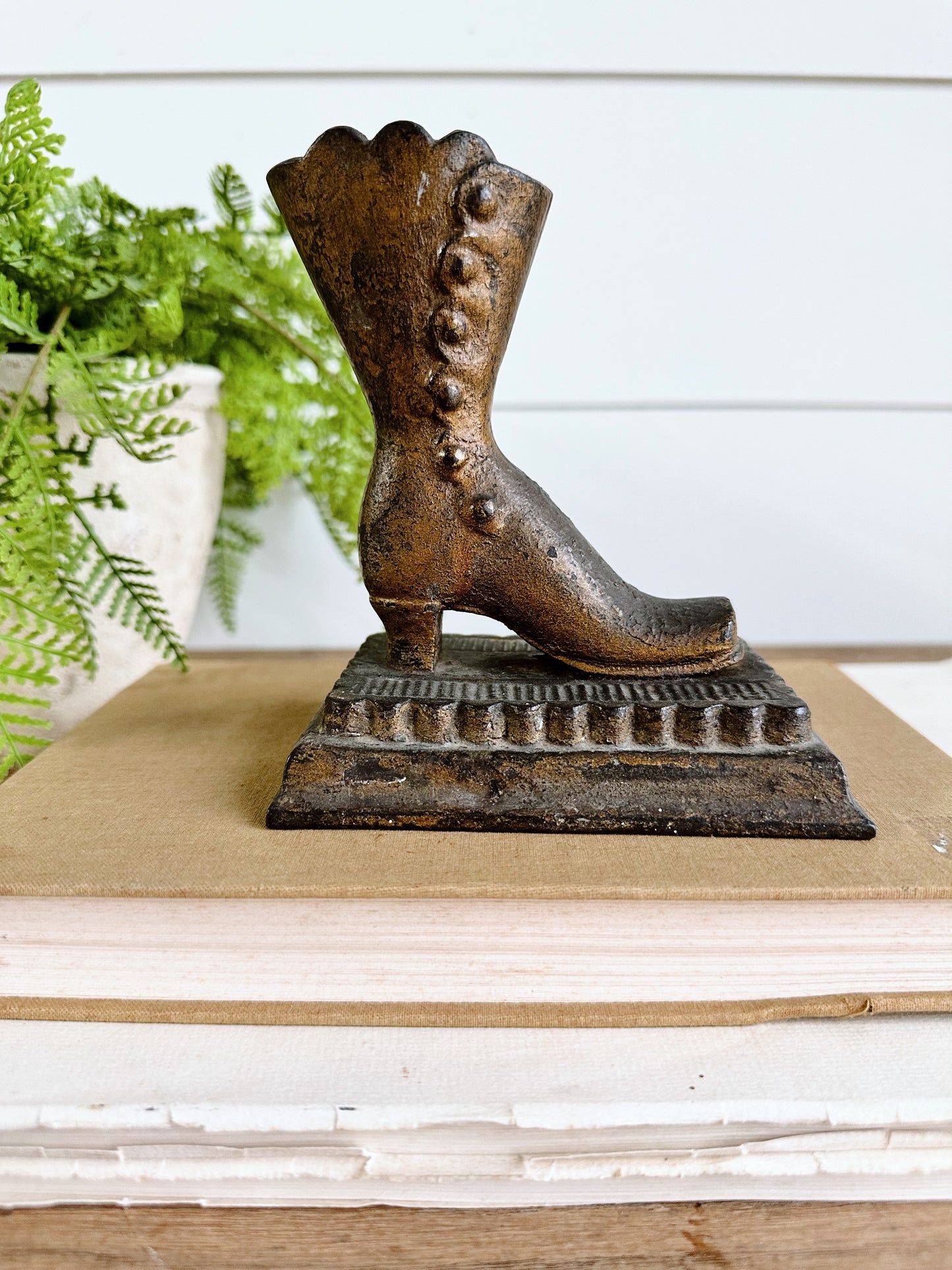 Victorian Cast Iron Boot Matchstick Holder