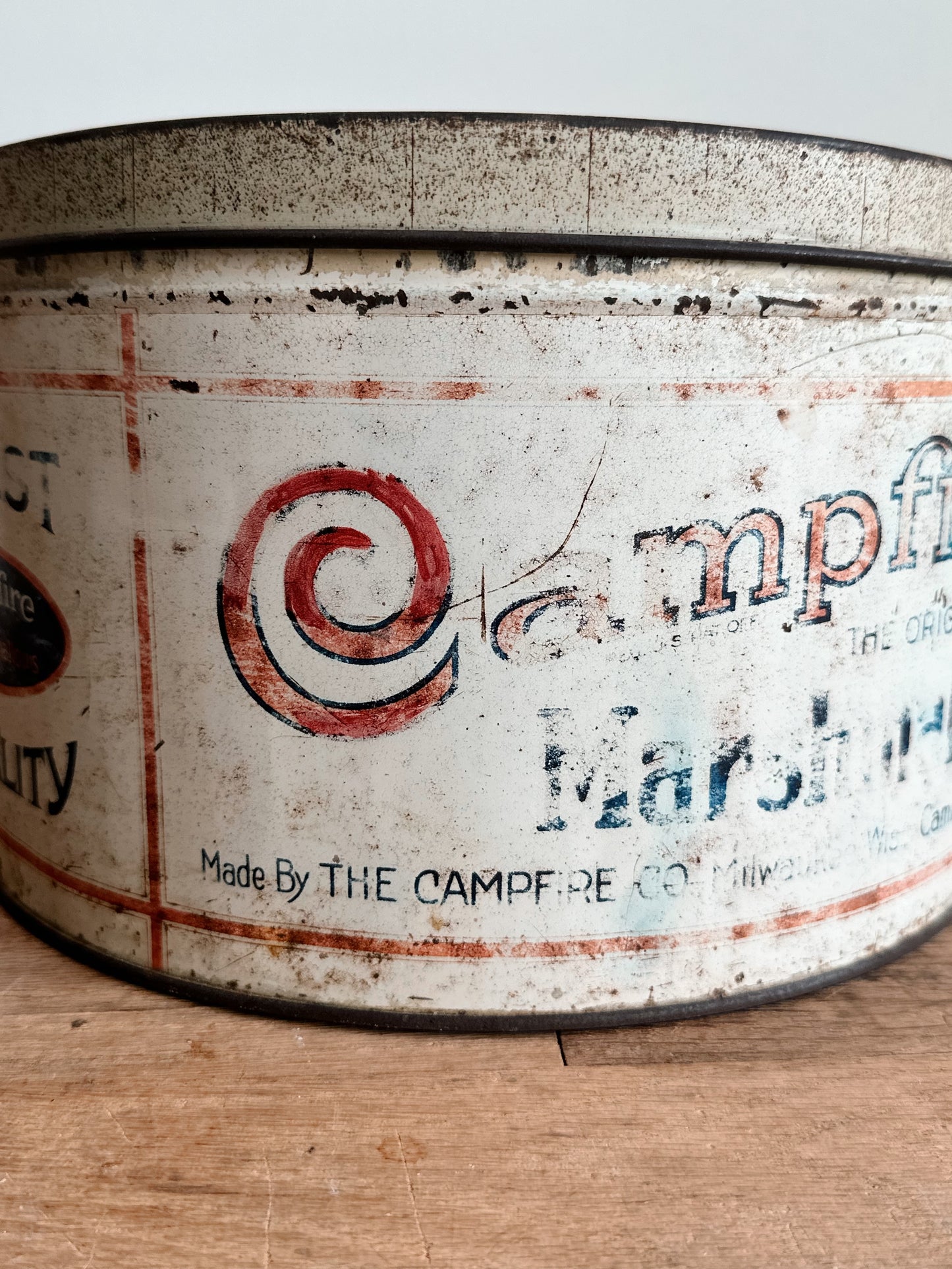 Vintage Campfire Marshmallow Tin