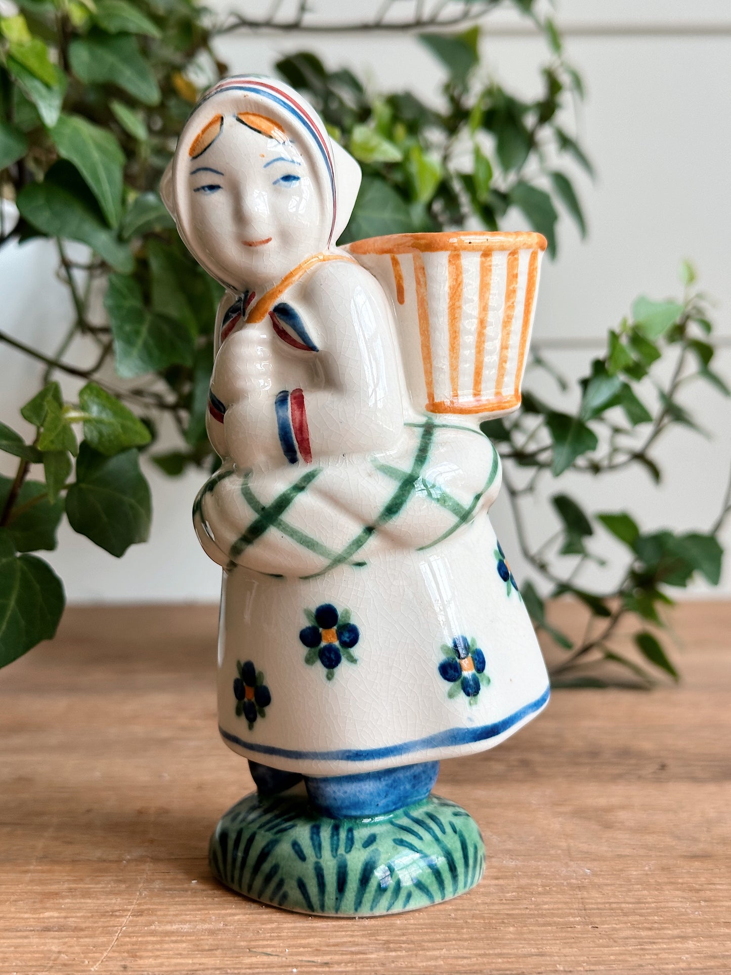 Vintage Danish Girl Posy Holder