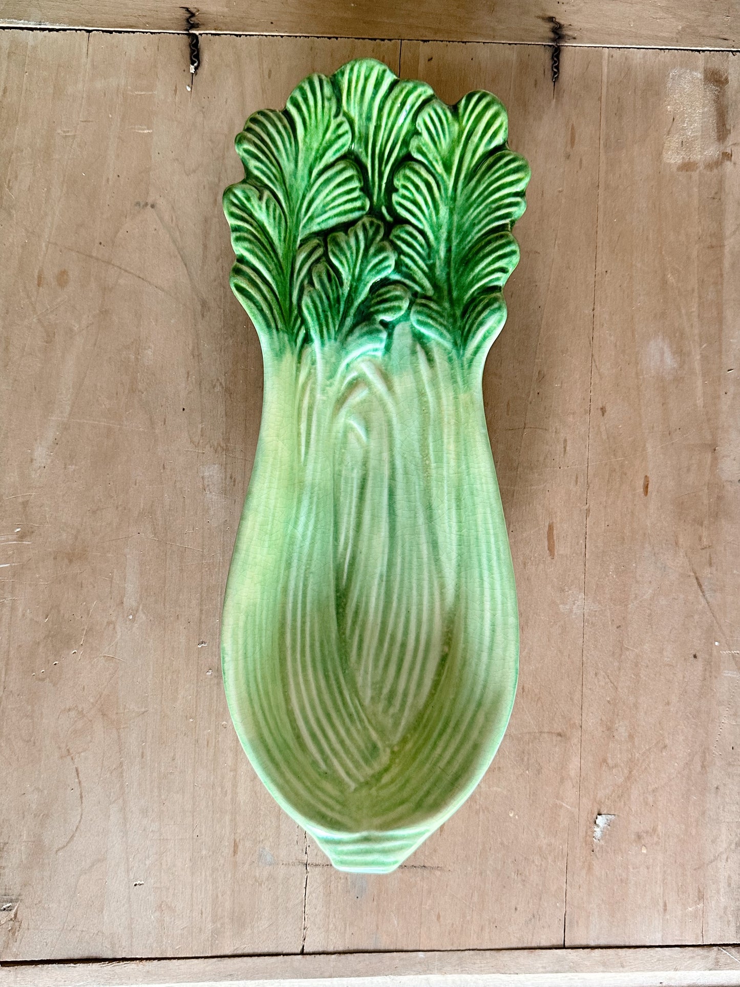 Vintage Hand Painted Celery Dish