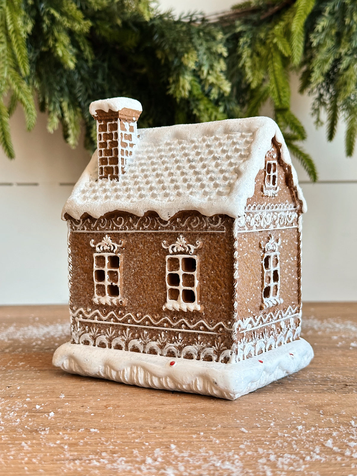 Sugared Light Up Gingerbread Cottage