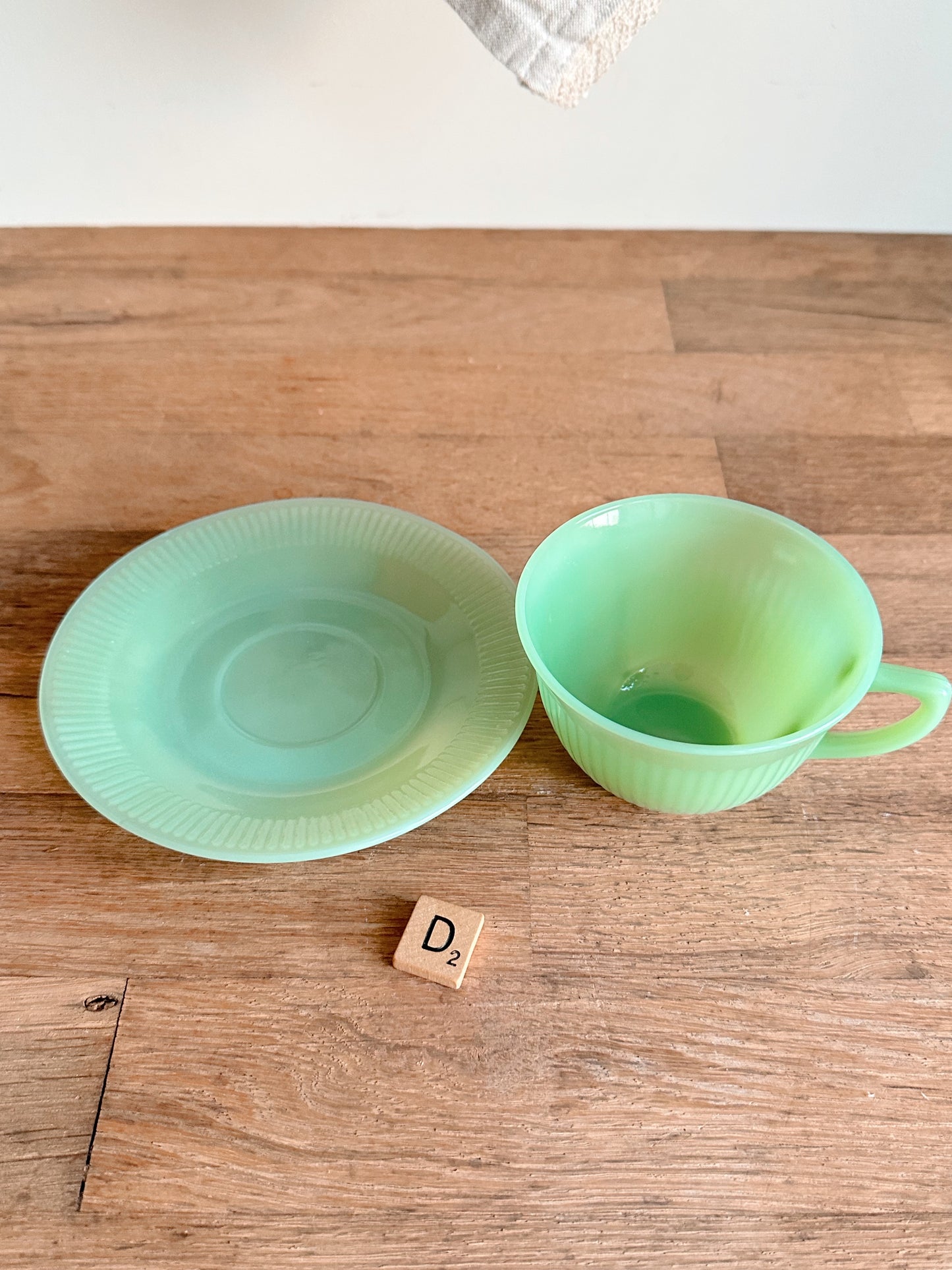 Vintage Jadeite Cup & Saucer