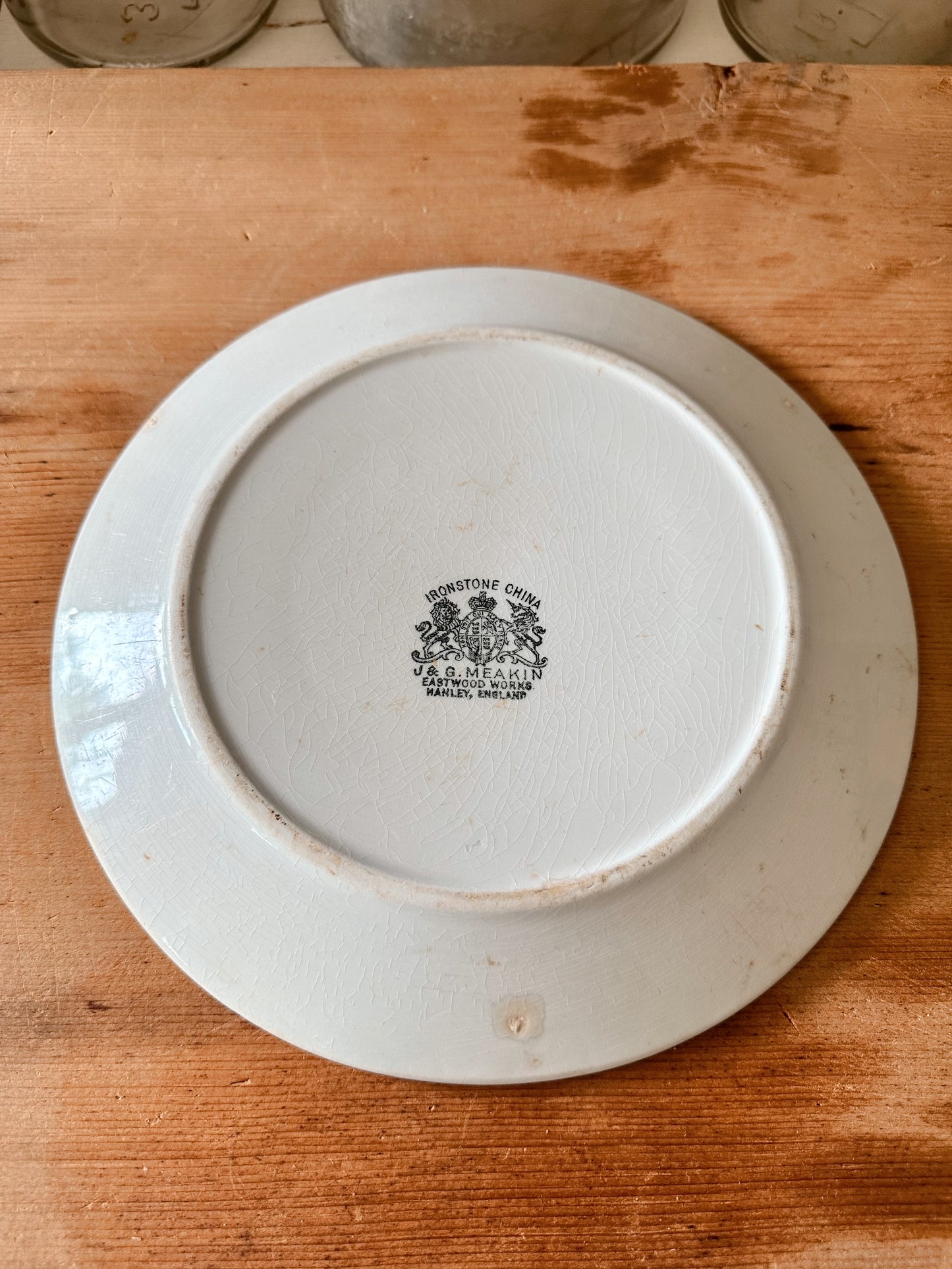 Stack of Four Antique Ironstone Plates