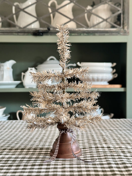 Vintage Lamp Base Tinsel Tree
