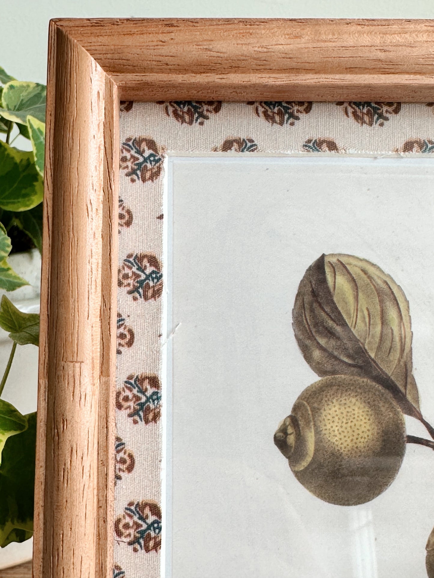 Block Print Matted Photo Frame