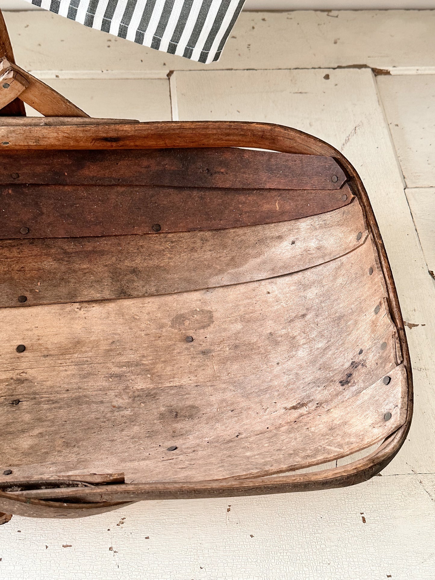 Vintage Sussex Wood Garden Trug