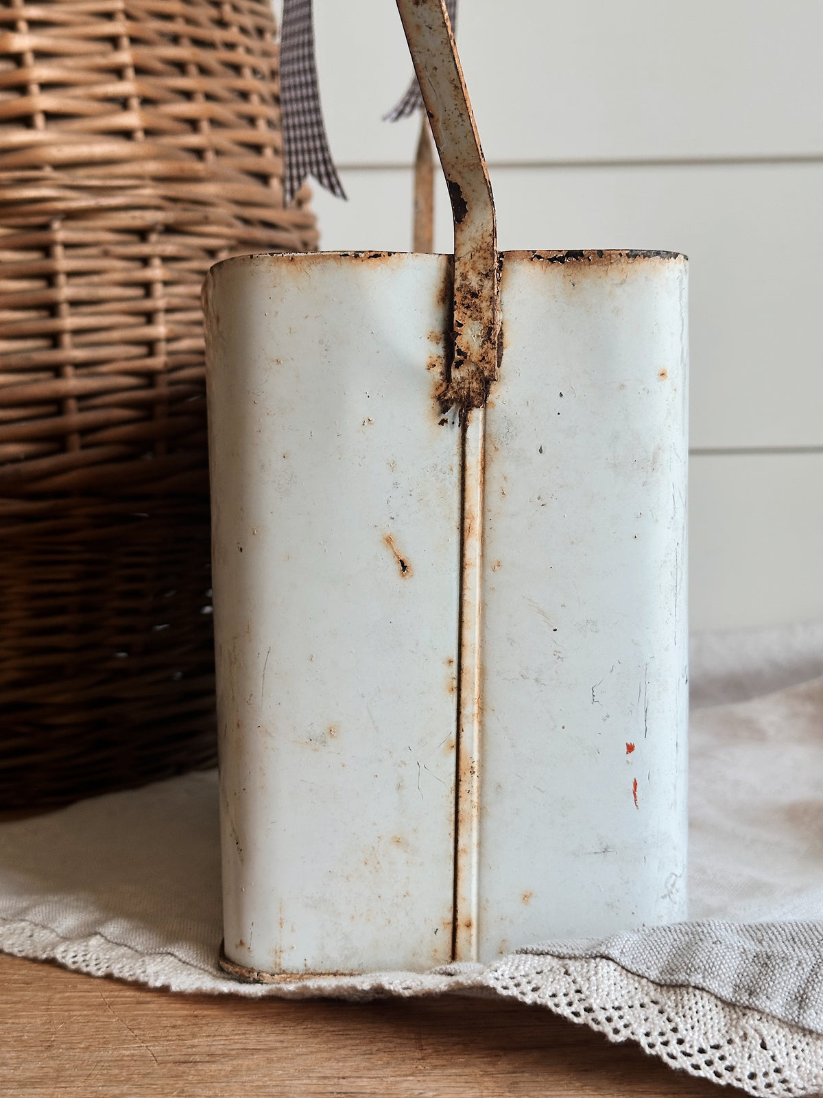 Vintage Metal Funeral Basket