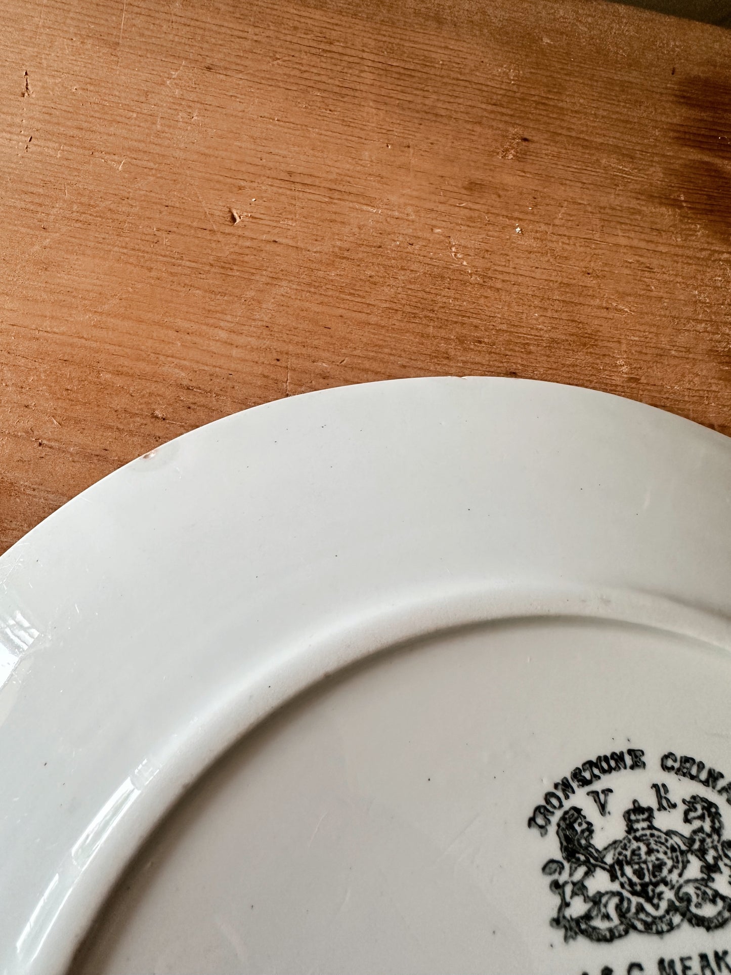 Stack of Four Antique Ironstone Plates