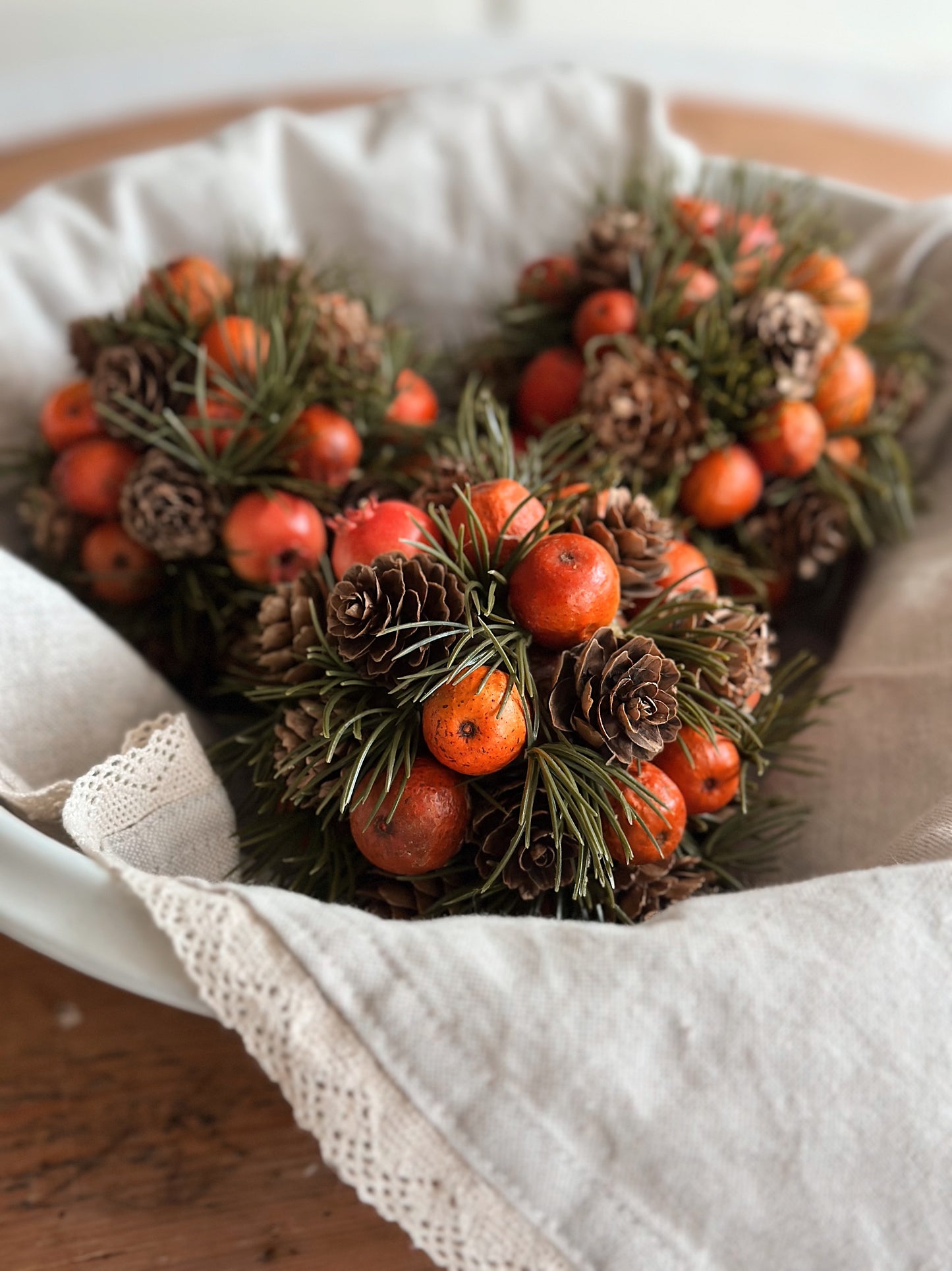 Pair of Foraged Pinecone Pods