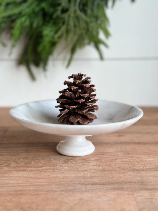 Vintage Marble Pedestal Dish