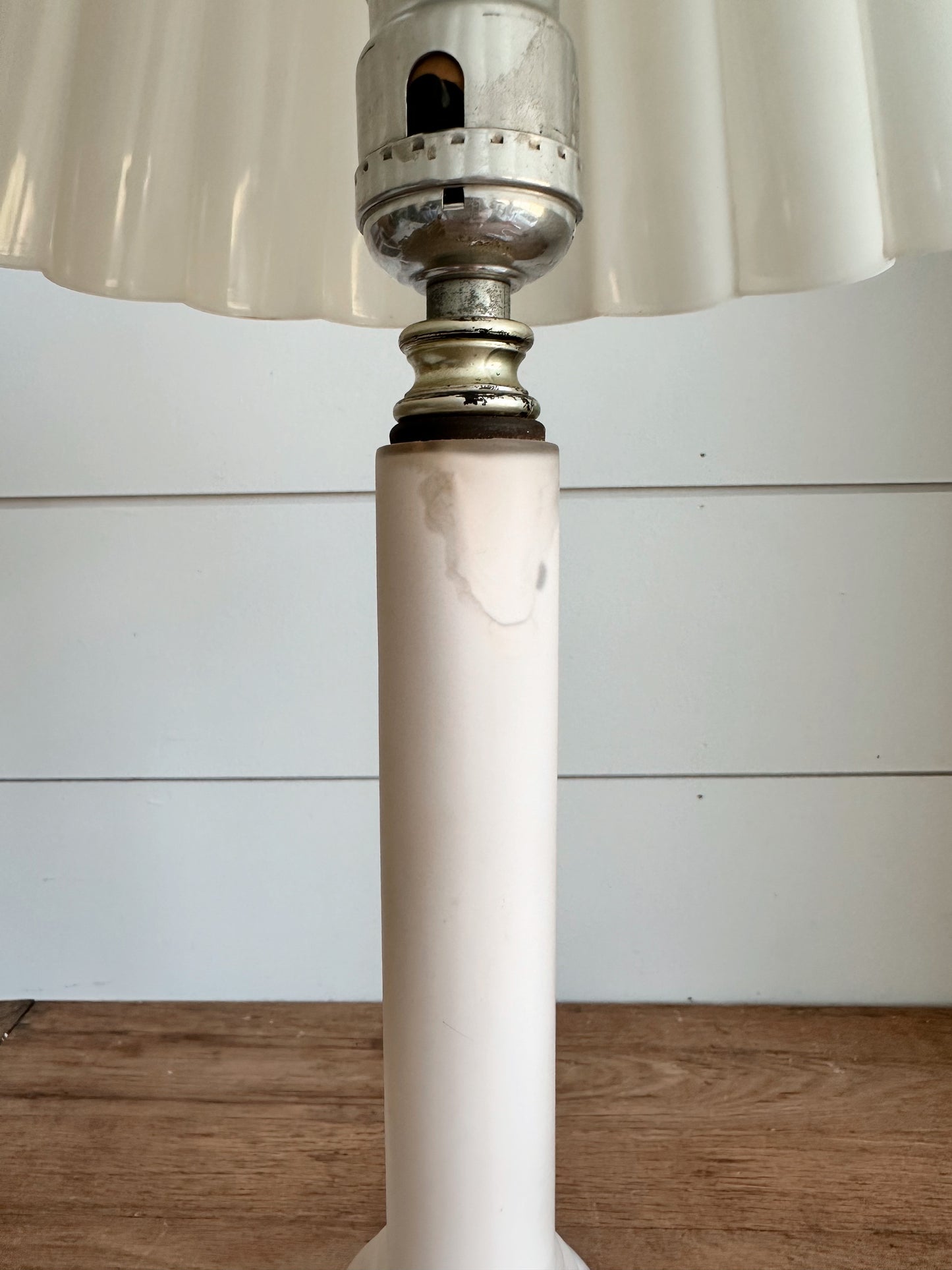 Vintage Glass & Marble Lamp