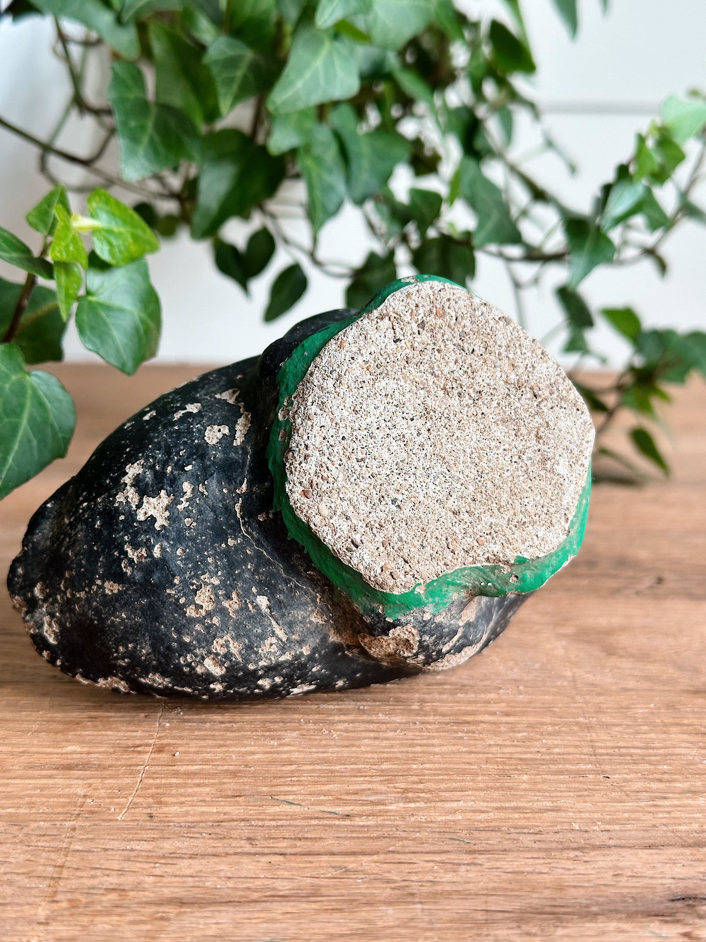 Vintage Black Concrete Duckling