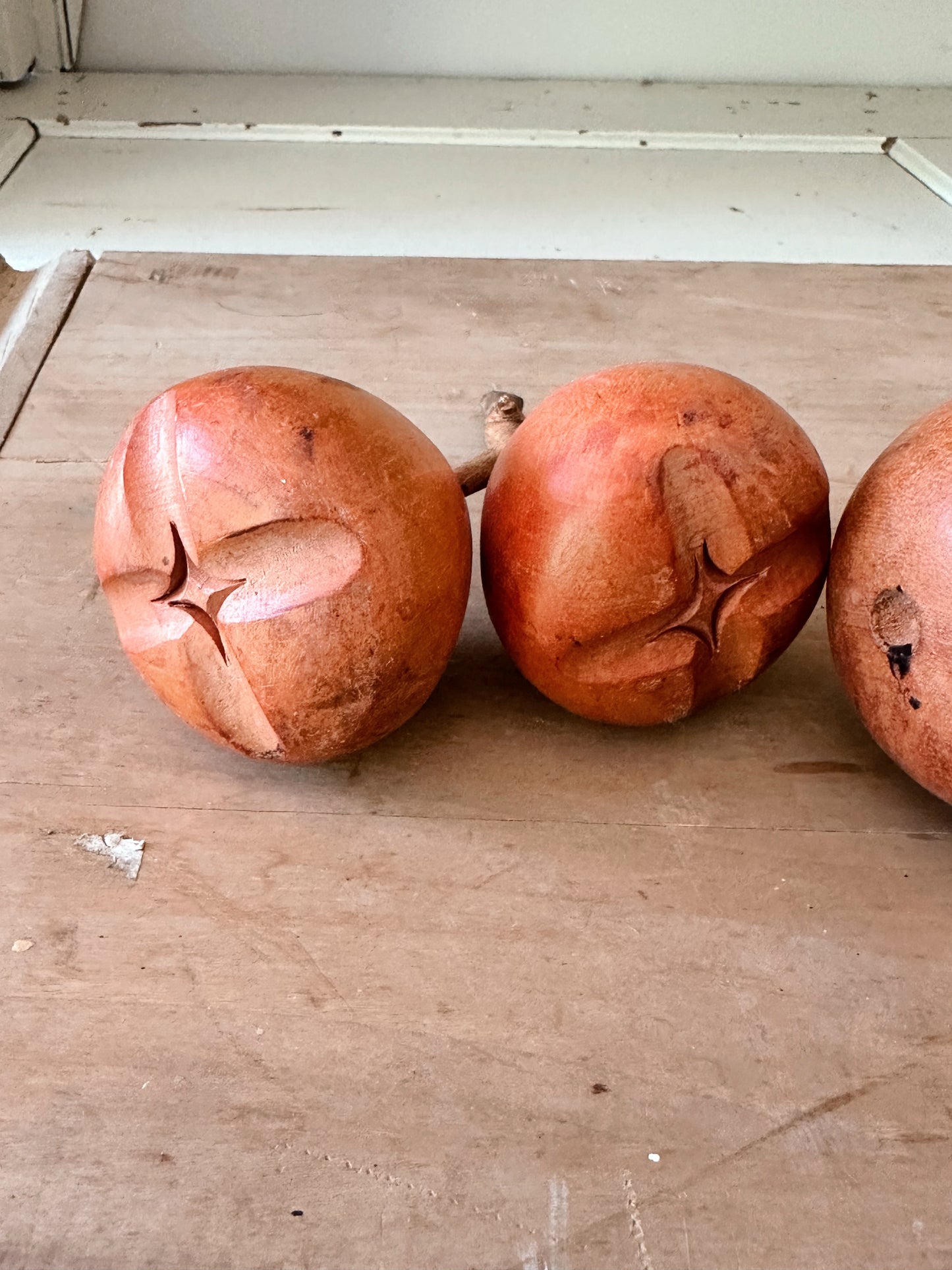 Vintage Carved Wood Fruit