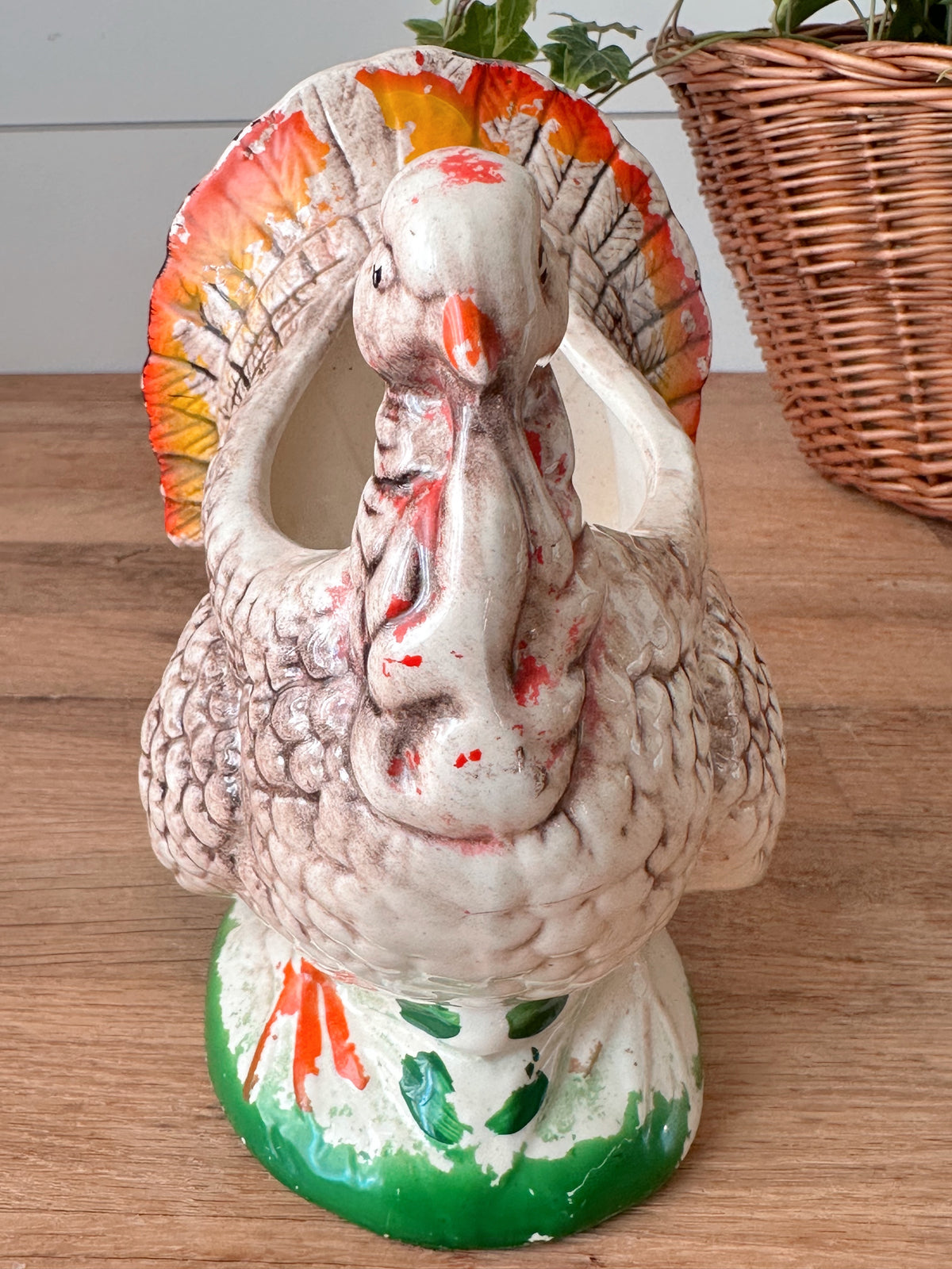 Vintage Turkey Planter