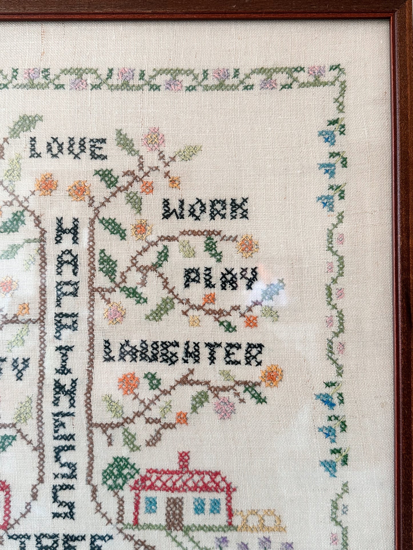 Vintage Framed Sampler