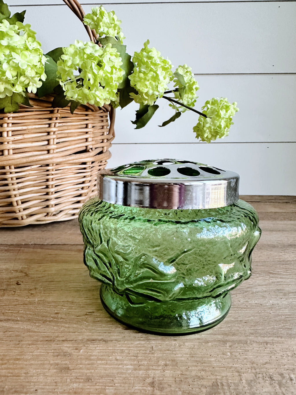 You Choose the Scent - Flower Frog Vase Vintage Vessel Candle