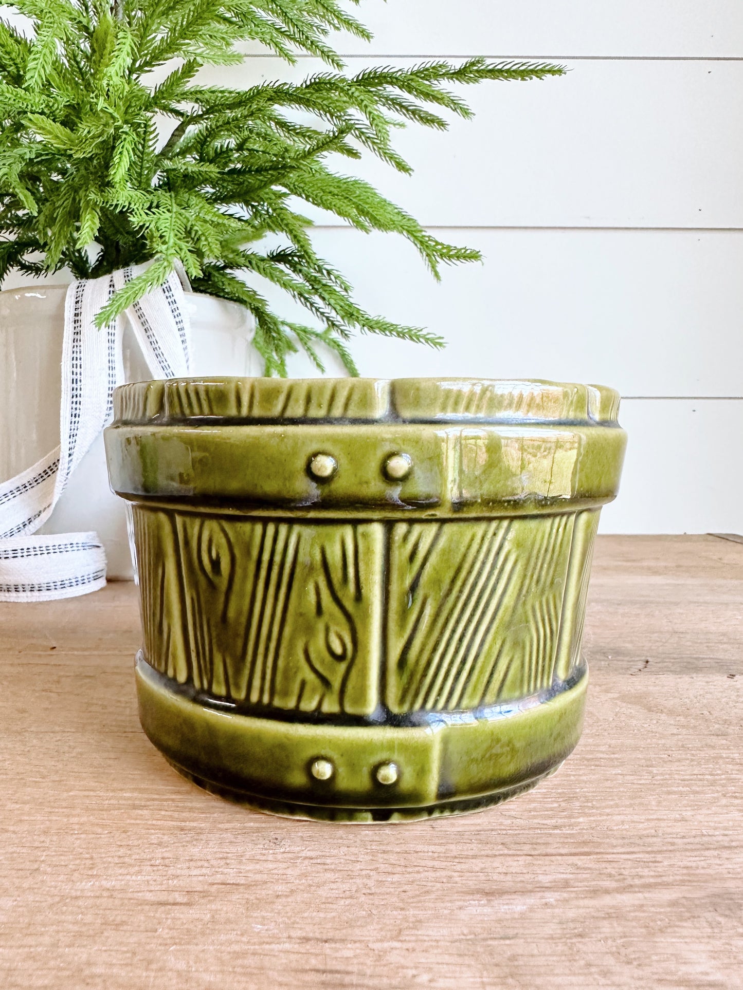 You Choose the Scent - Ceramic Upco Bucket Vintage Vessel Candle