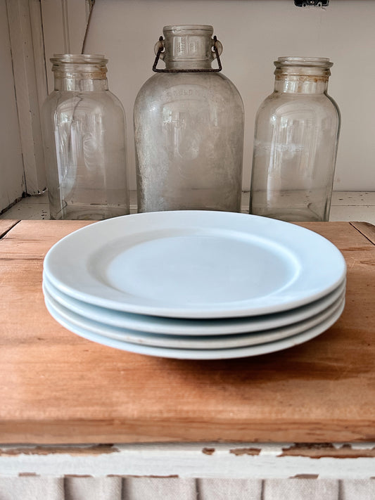 Stack of Four Antique Ironstone Plates